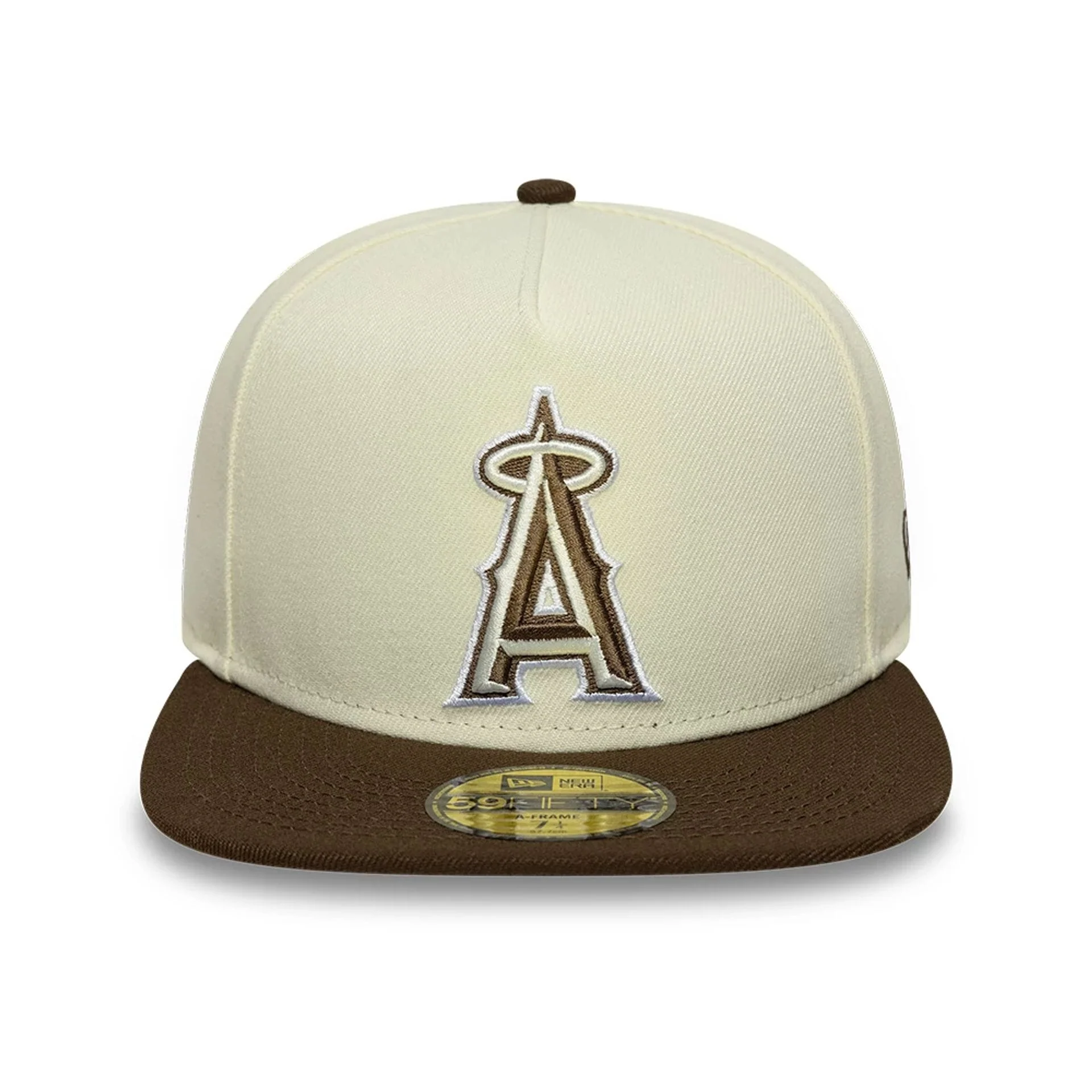 LA Angels MLB Cream 59FIFTY A-Frame Fitted Cap - Image 3