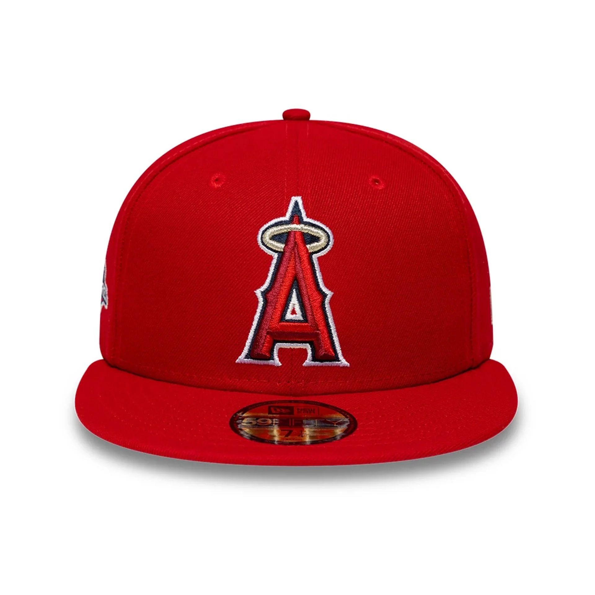 LA Angels MLB Sidepatch Satin Lined Red 59FIFTY Fitted Cap - Image 3