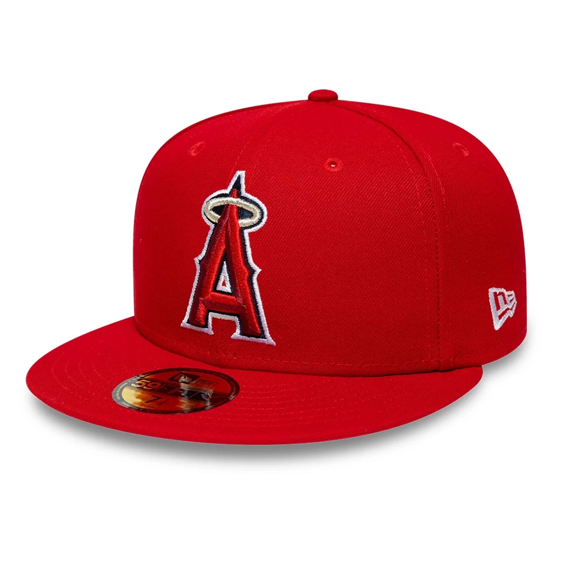 LA Angels MLB Sidepatch Satin Lined Red 59FIFTY Fitted Cap - Image 4