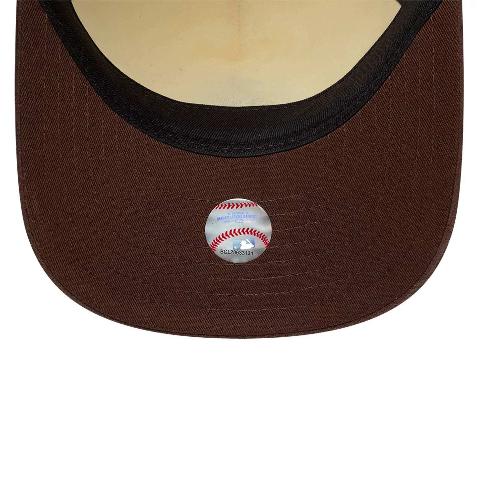 LA Angels MLB Suede Visor Cream 9FIFTY A-Frame Adjustable Cap - Image 7