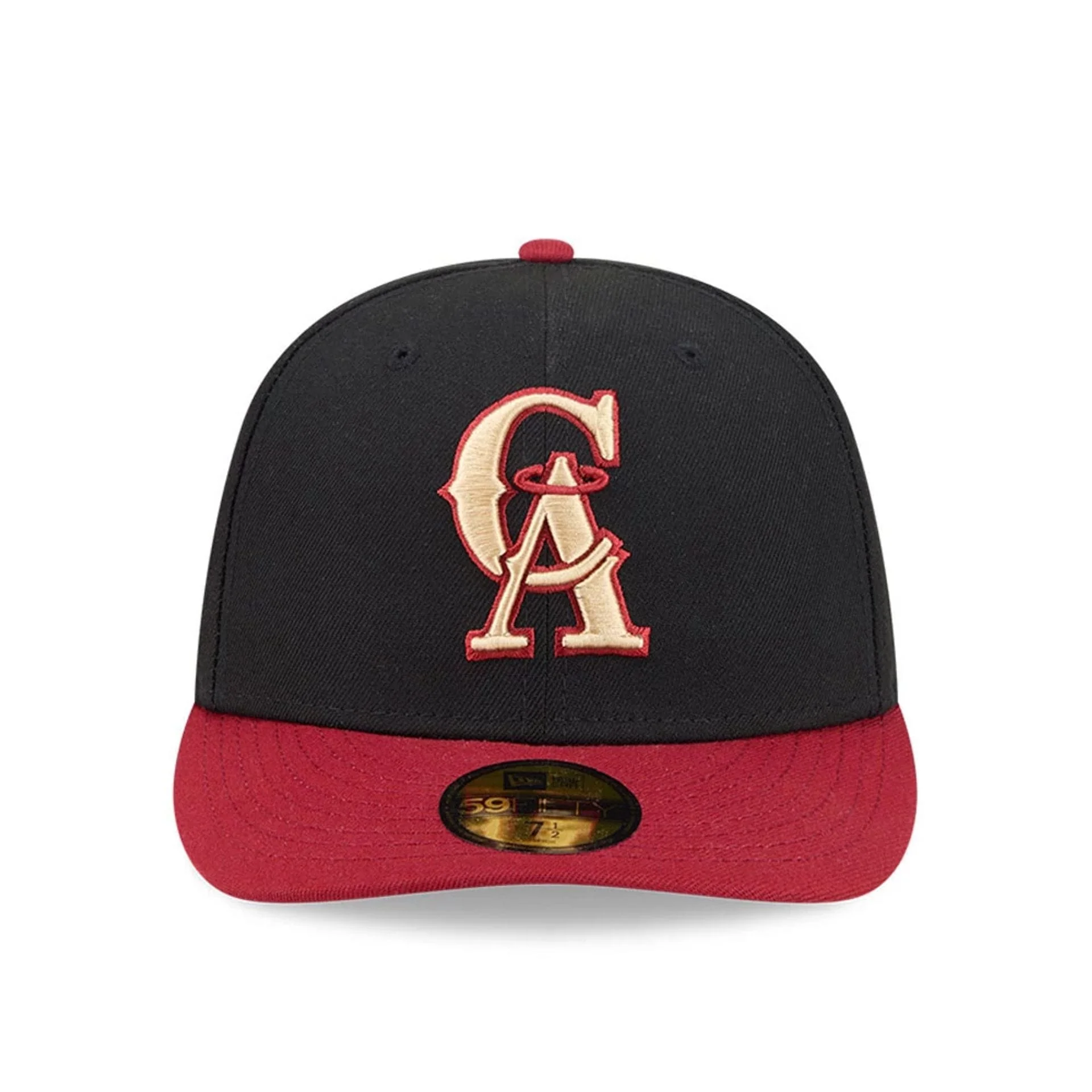 LA Angels MLB Team Cards Black 59FIFTY Fitted Cap - Image 3
