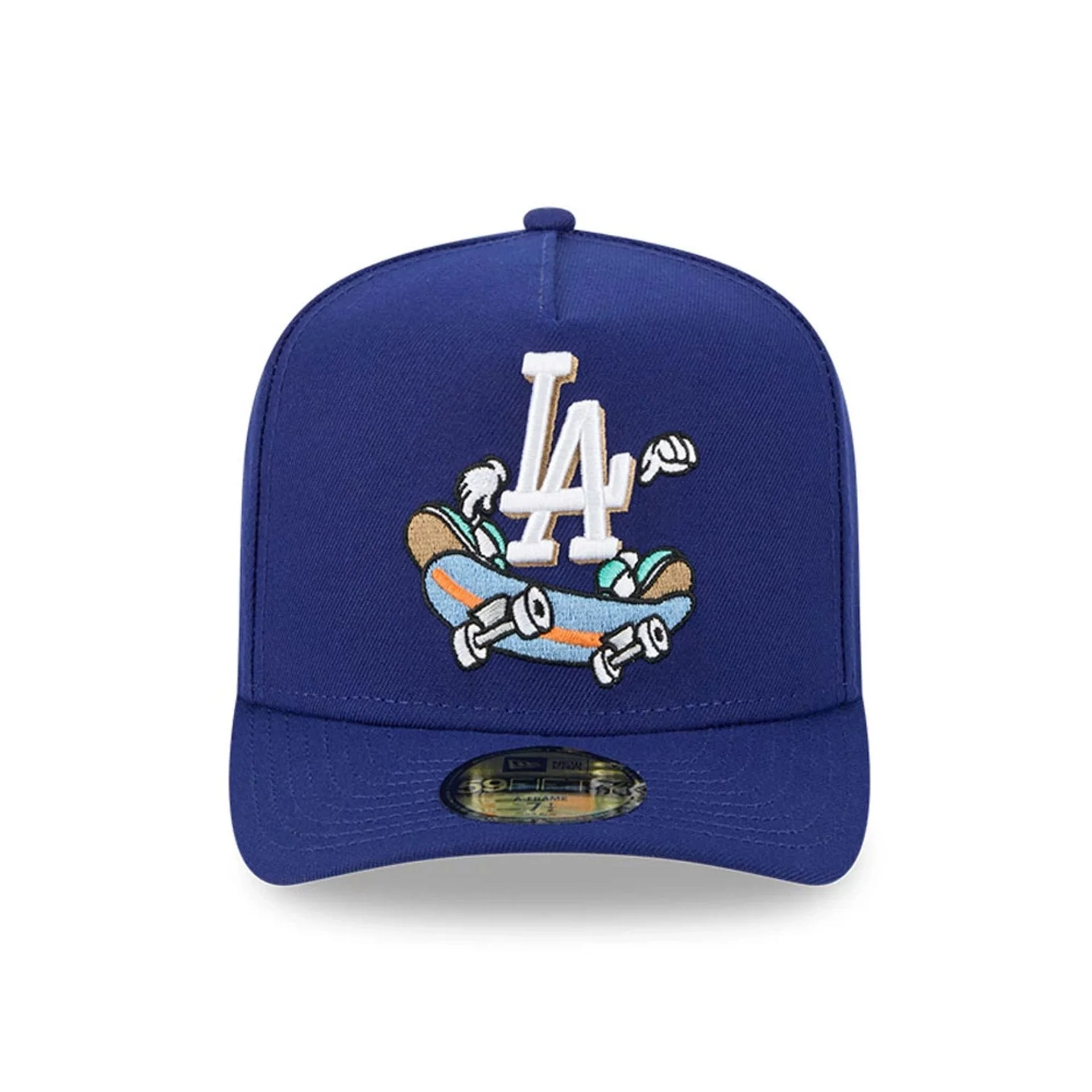 LA Dodgers MLB Cartoon Dark Blue 59FIFTY A-Frame Fitted Cap - Image 3