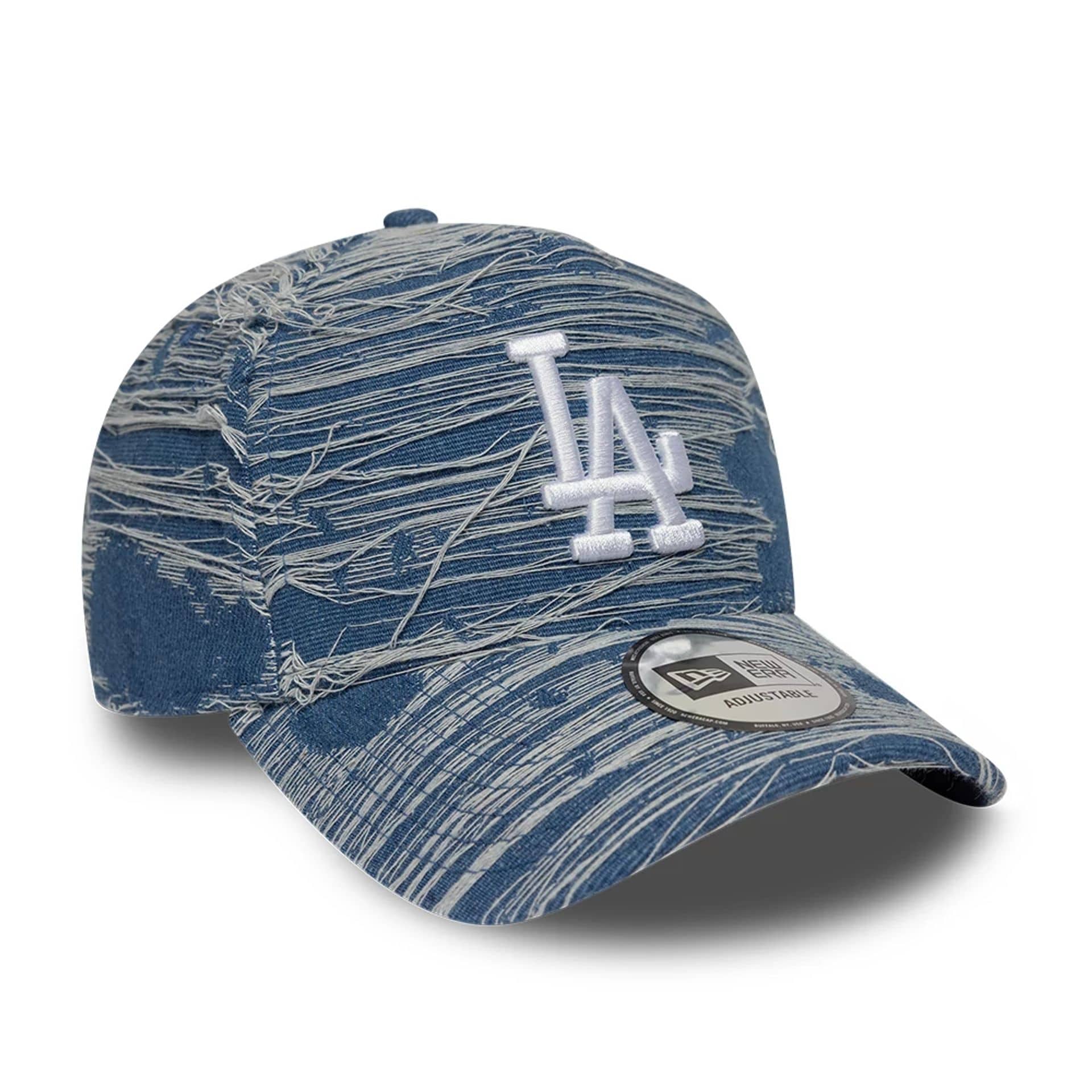 LA Dodgers MLB Distressed Denim Blue 9FORTY E-Frame Adjustable Cap - Image 3