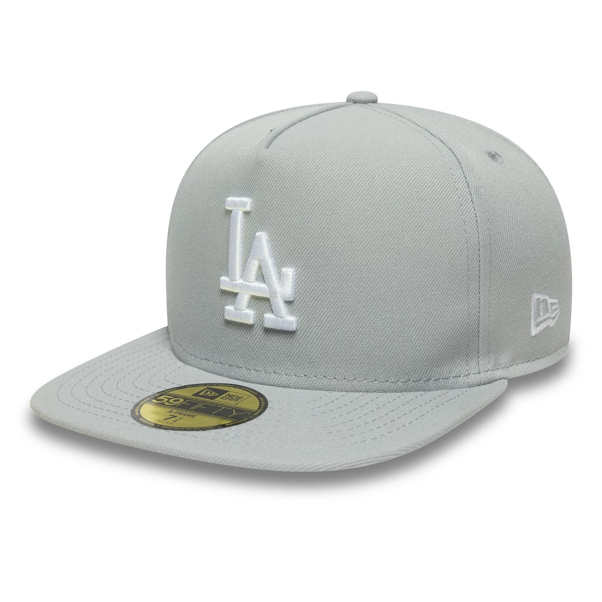 LA Dodgers MLB Flat Grey 59FIFTY A-Frame Fitted Cap