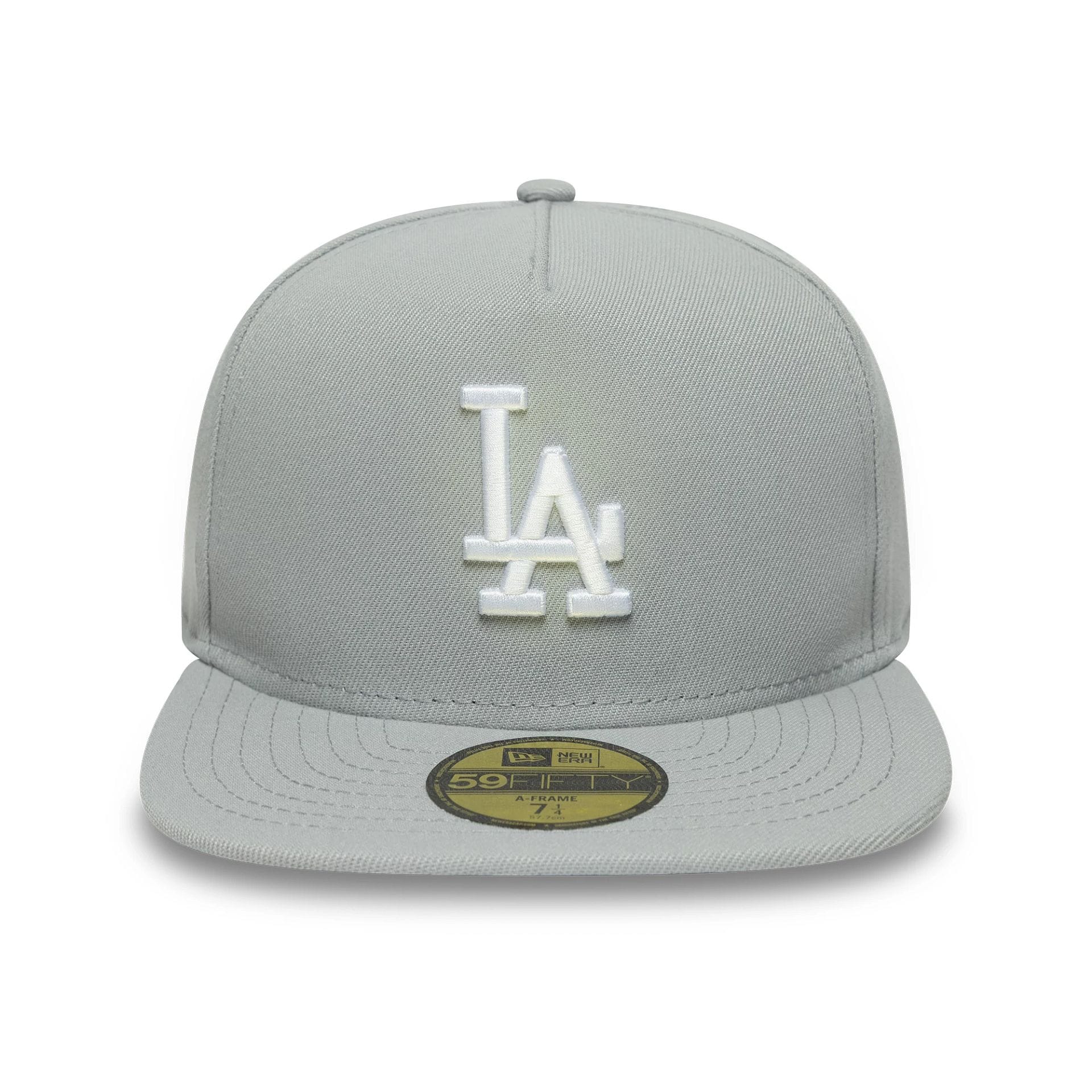 LA Dodgers MLB Flat Grey 59FIFTY A-Frame Fitted Cap - Image 3
