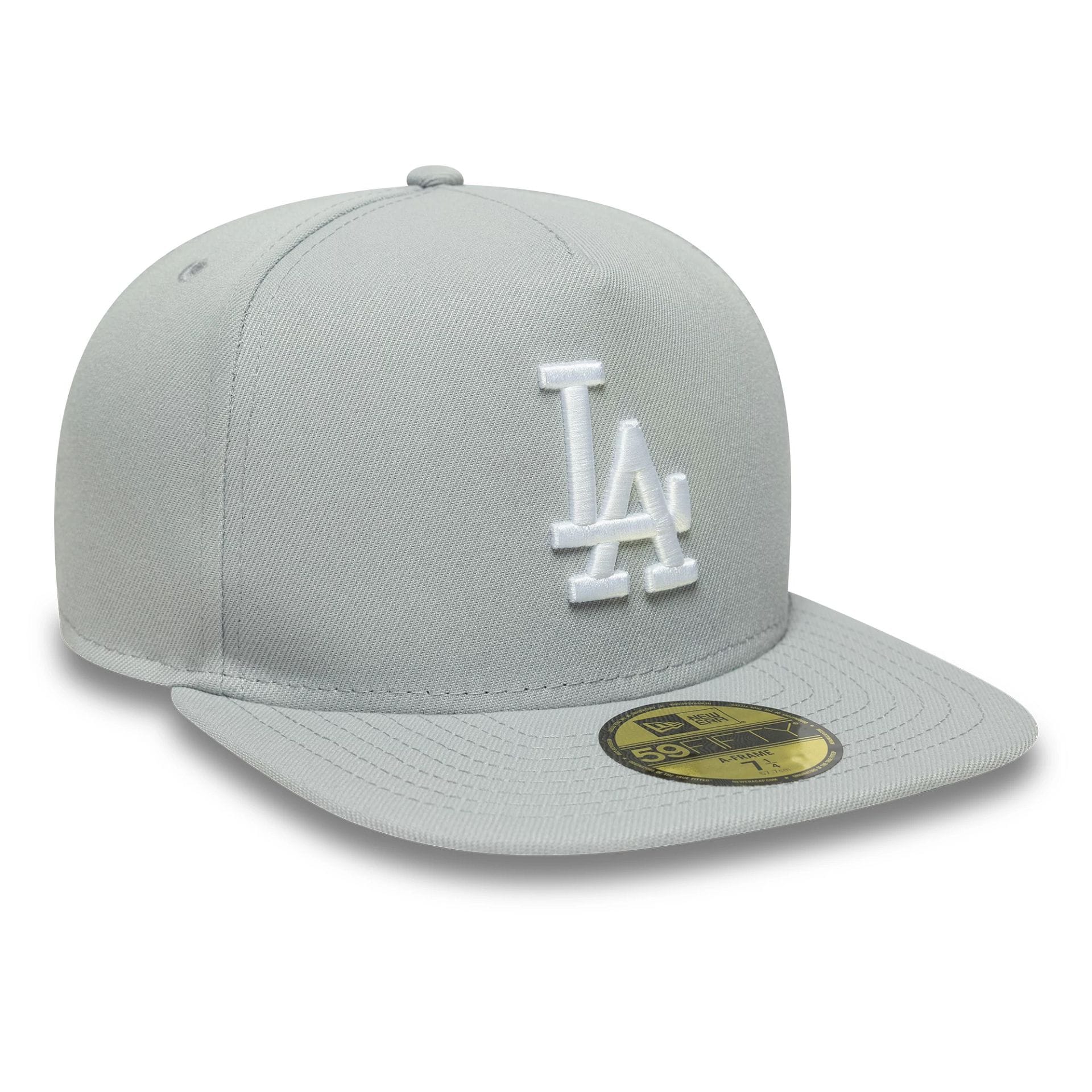 LA Dodgers MLB Flat Grey 59FIFTY A-Frame Fitted Cap - Image 4