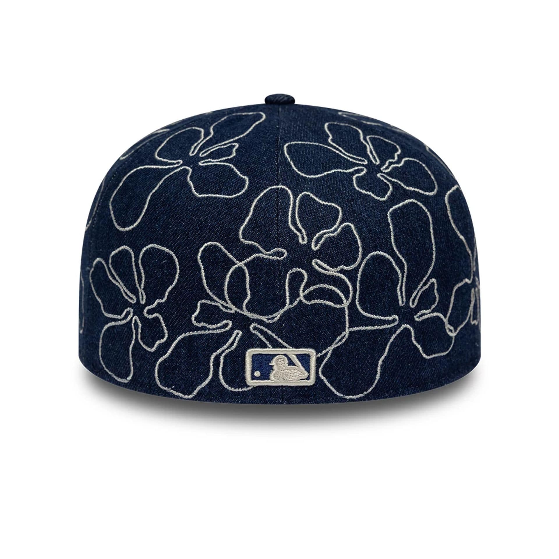 LA Dodgers MLB Floral Denim Blue 59FIFTY Fitted Cap - Image 6