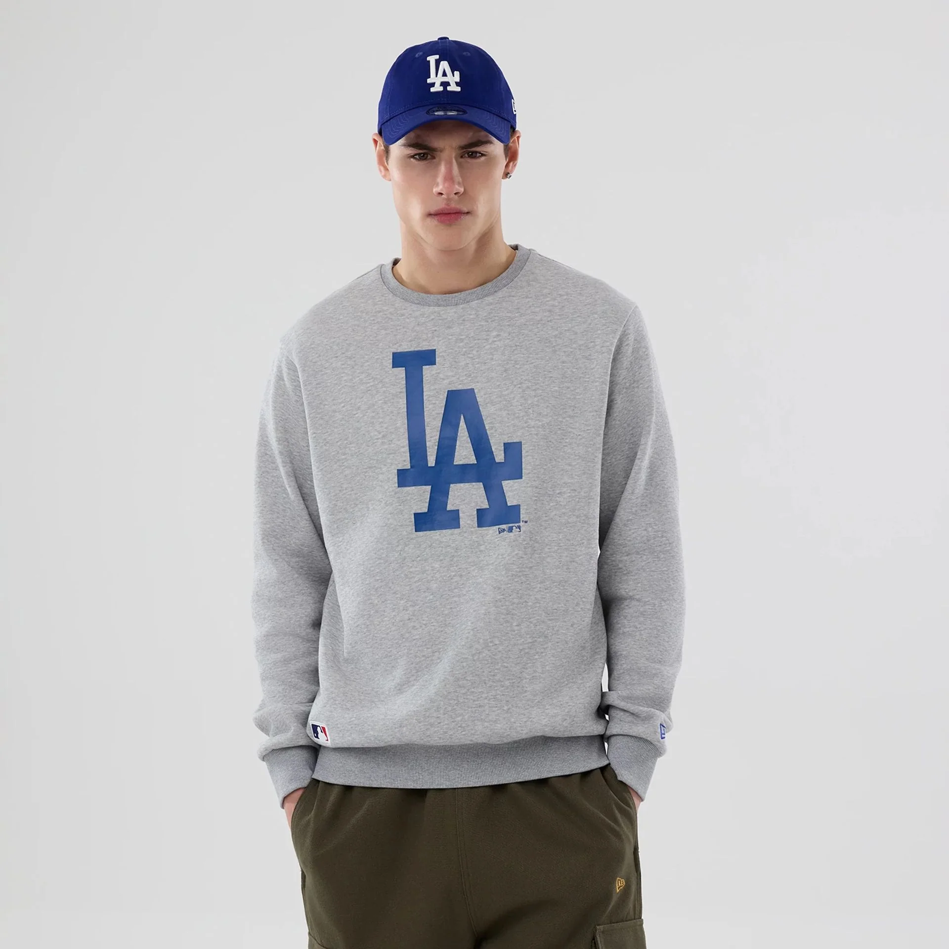 LA Dodgers MLB Grey Crew Neck Sweater