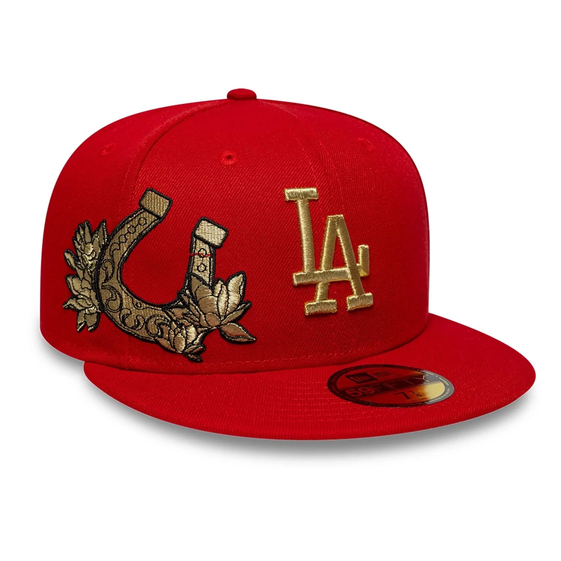 LA Dodgers MLB Horseshoe Red 59FIFTY Fitted Cap