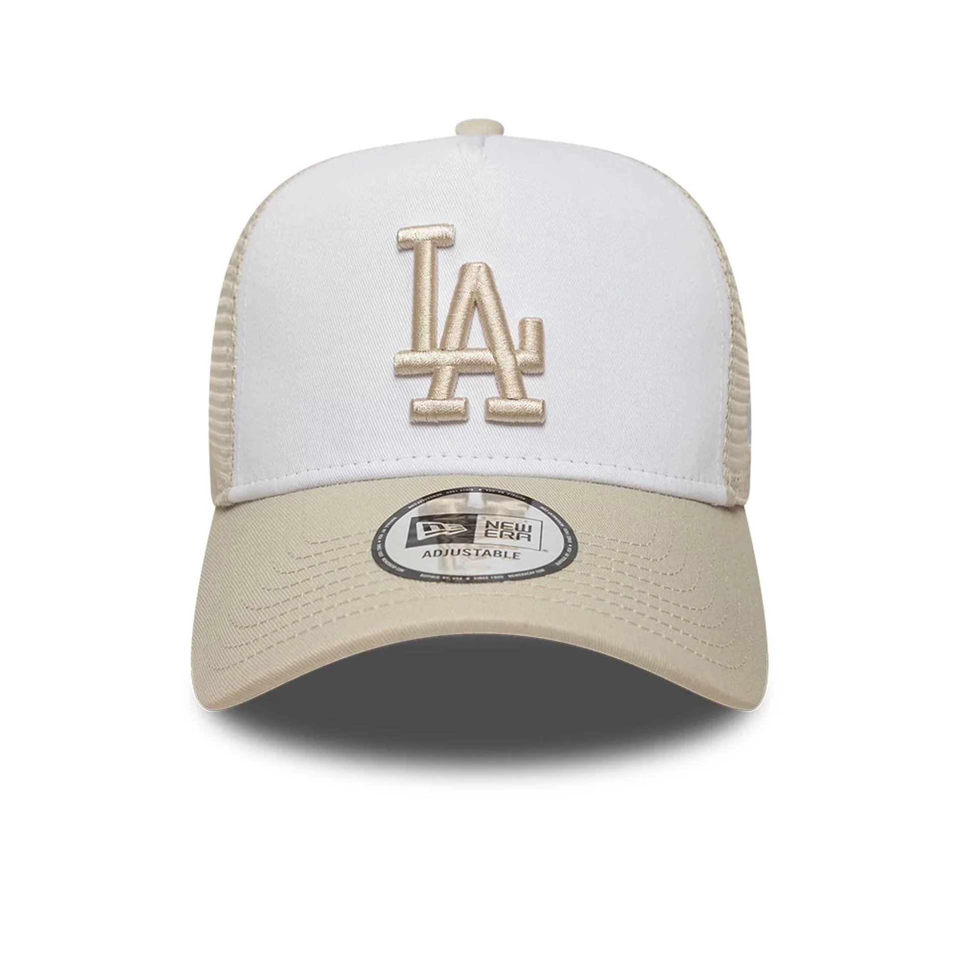 LA Dodgers MLB League Essential Light Beige 9FORTY A-Frame Trucker Adjustable Cap - Image 2