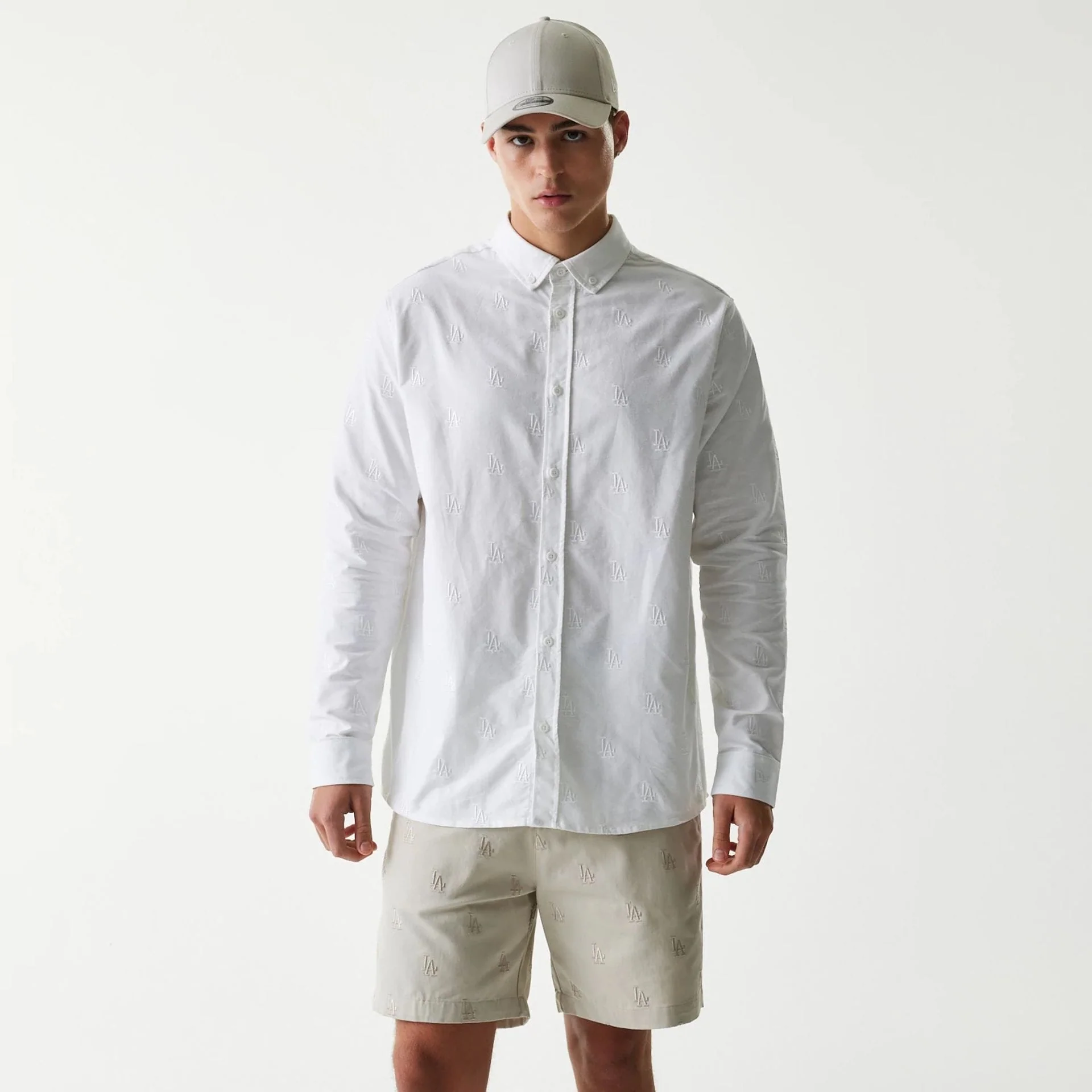 LA Dodgers MLB Monogram White Long Sleeve Shirt