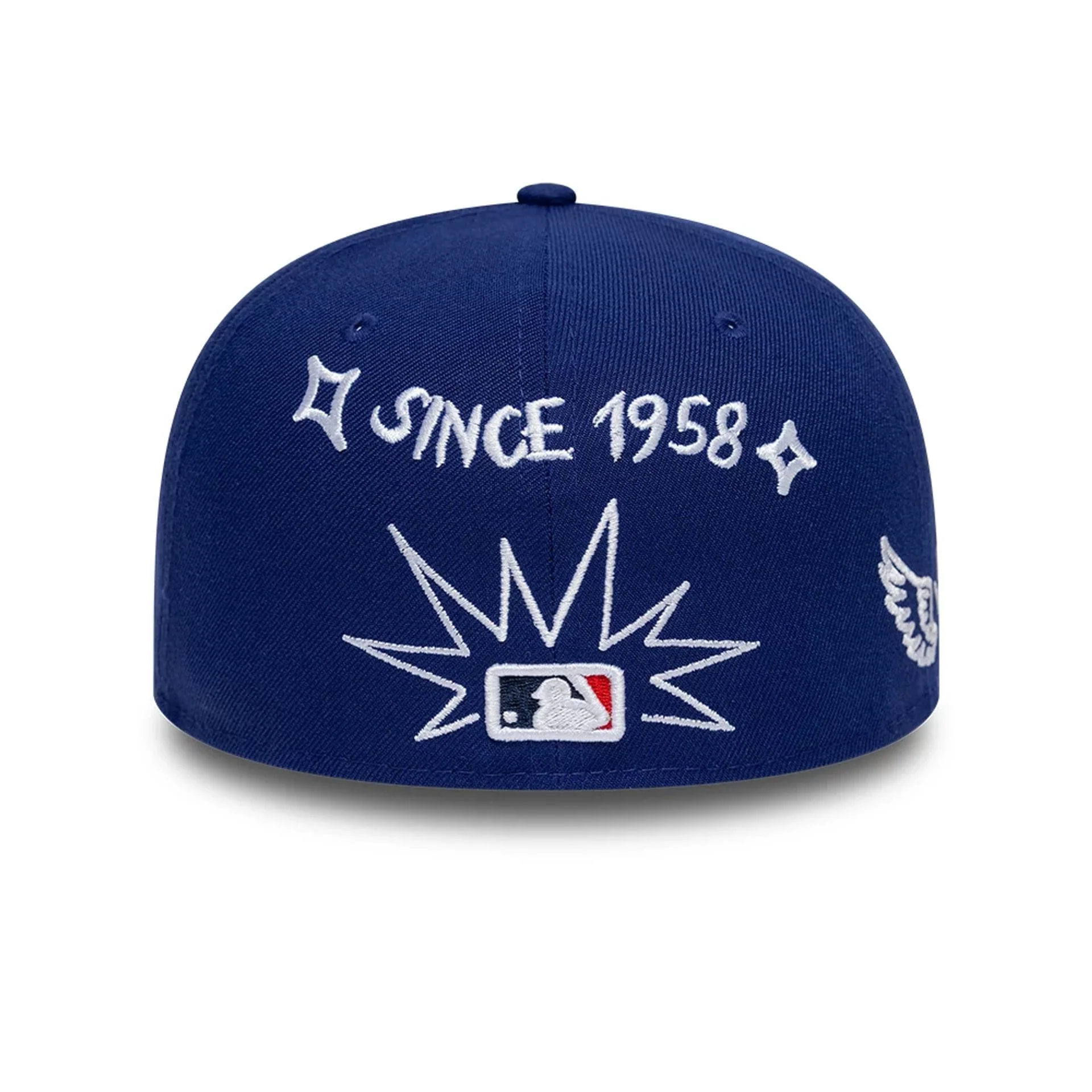 LA Dodgers MLB Scribble Dark Blue 59FIFTY Fitted Cap - Image 4