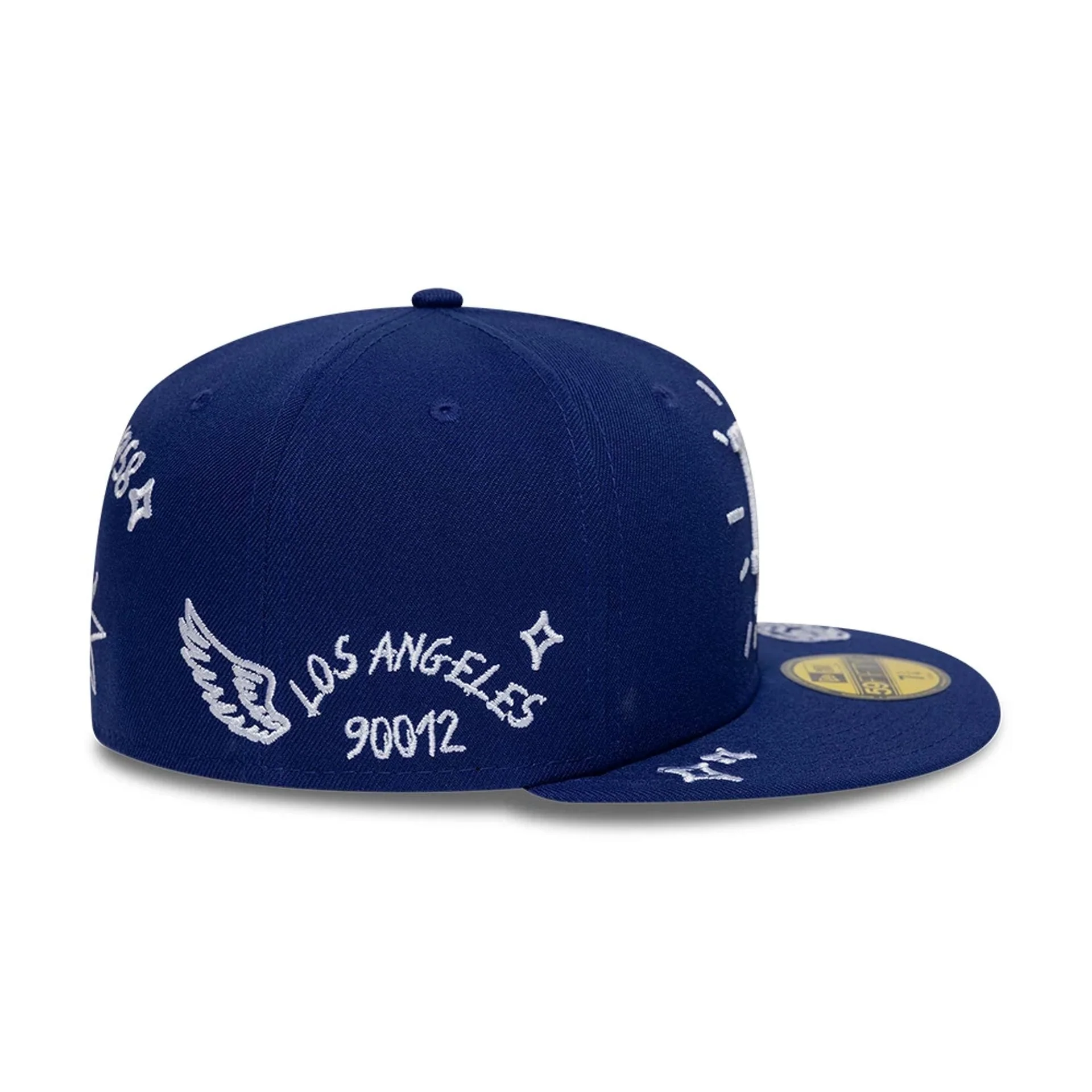 LA Dodgers MLB Scribble Dark Blue 59FIFTY Fitted Cap - Image 5
