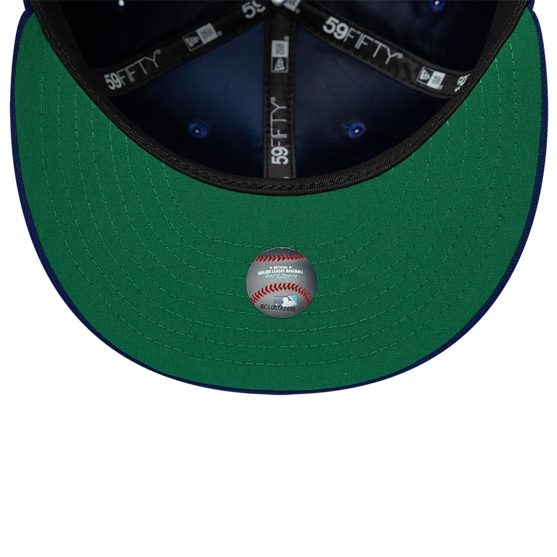 LA Dodgers MLB Sidepatch Satin Lined Dark Blue 59FIFTY Fitted Cap - Image 2