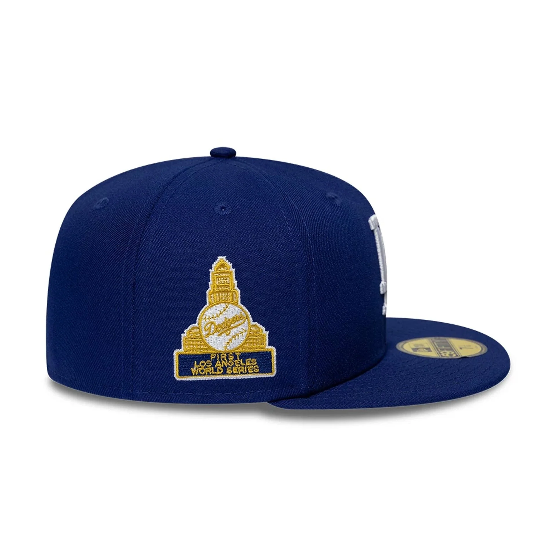 LA Dodgers MLB Sidepatch Satin Lined Dark Blue 59FIFTY Fitted Cap - Image 5