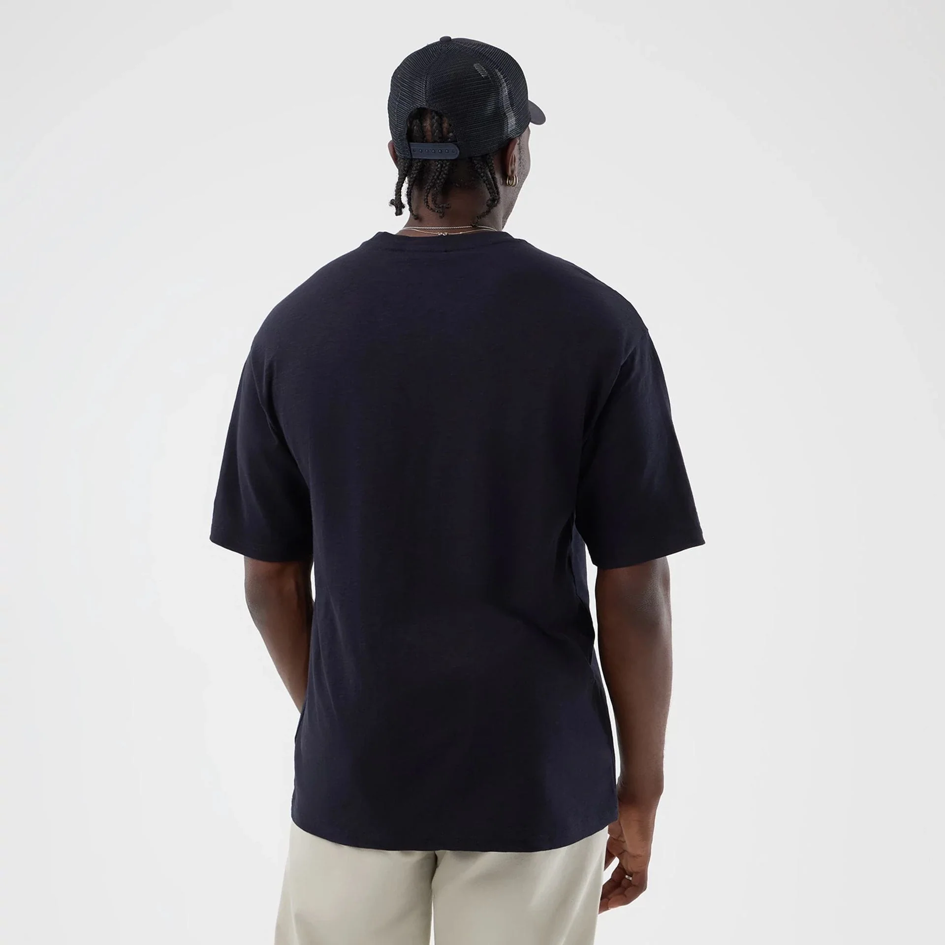 LA Dodgers MLB Slub Navy Oversized T-Shirt - Image 2