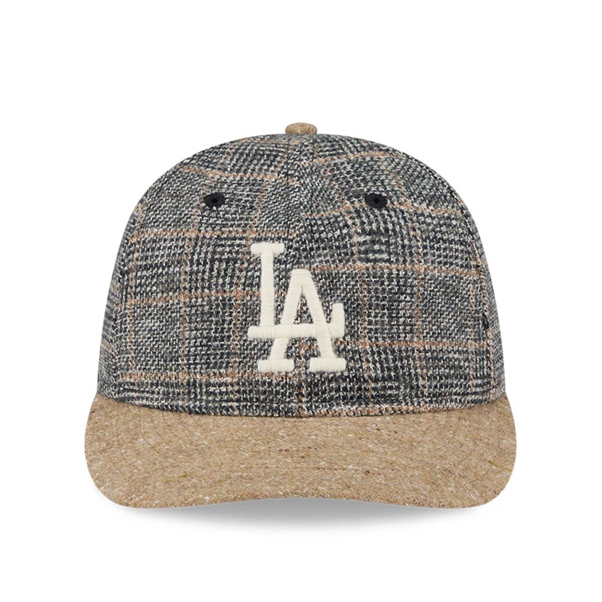 LA Dodgers MLB Vintage Tweed Open Blue Retro Crown 59FIFTY Fitted Cap - Image 3