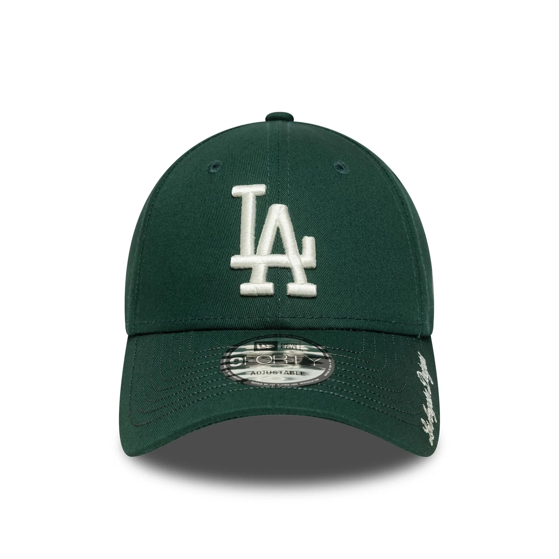 LA Dodgers MLB Visor Script Dark Green 9FORTY Adjustable Cap - Image 2