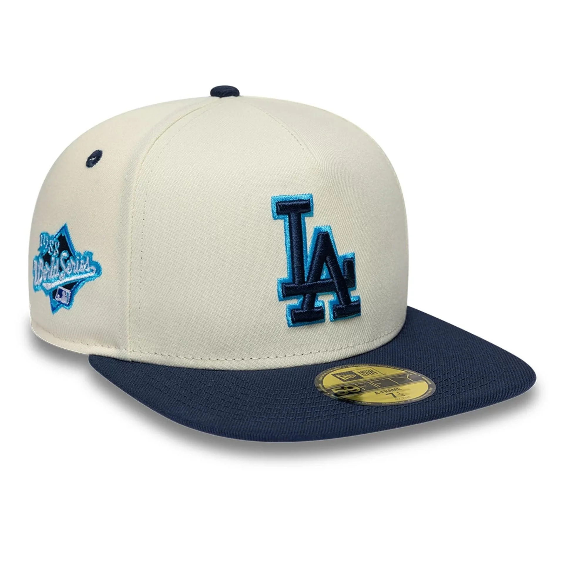 LA Dodgers MLB White 59FIFTY A-Frame Fitted Cap