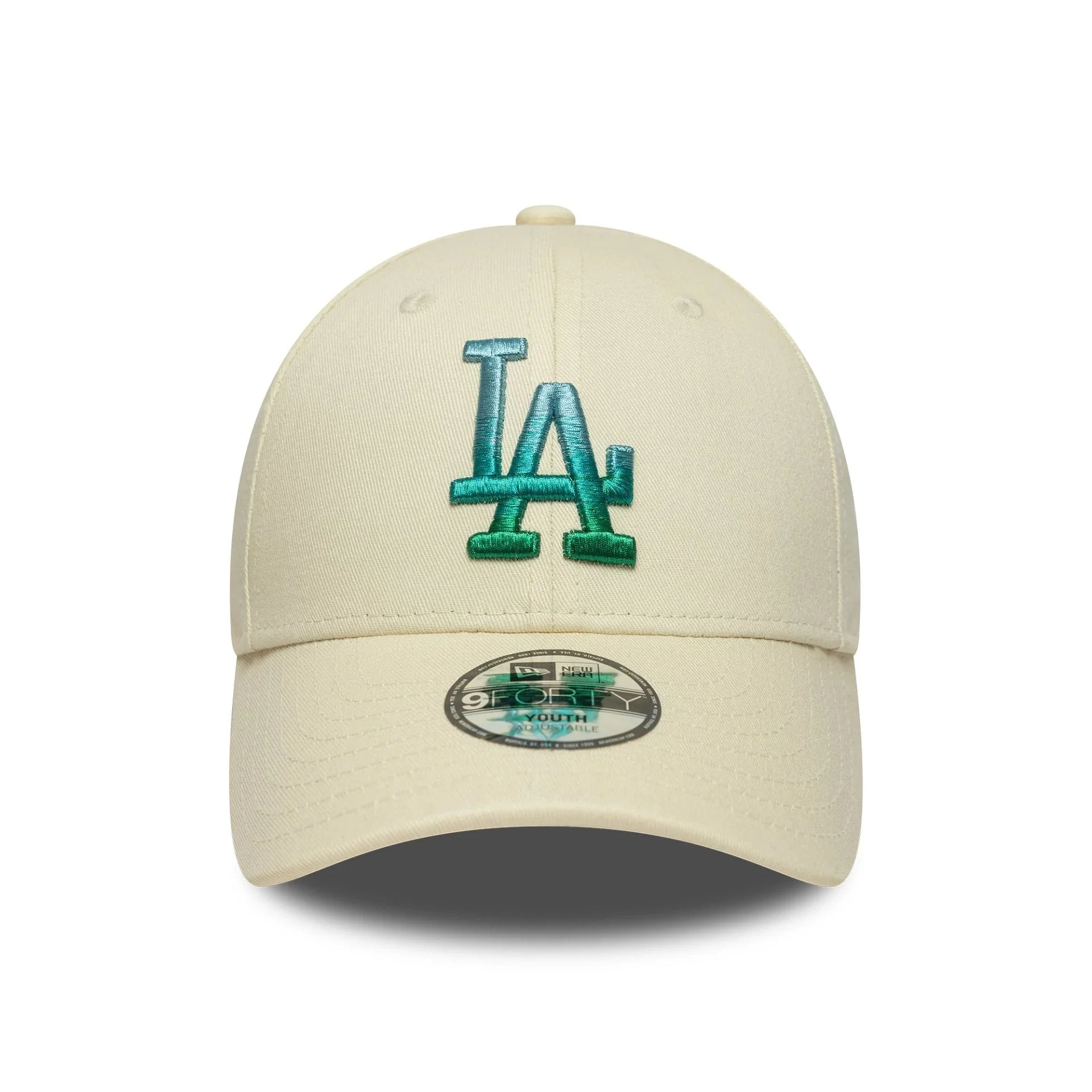 LA Dodgers Youth MLB Metallic Cream 9FORTY Adjustable Cap - Image 2