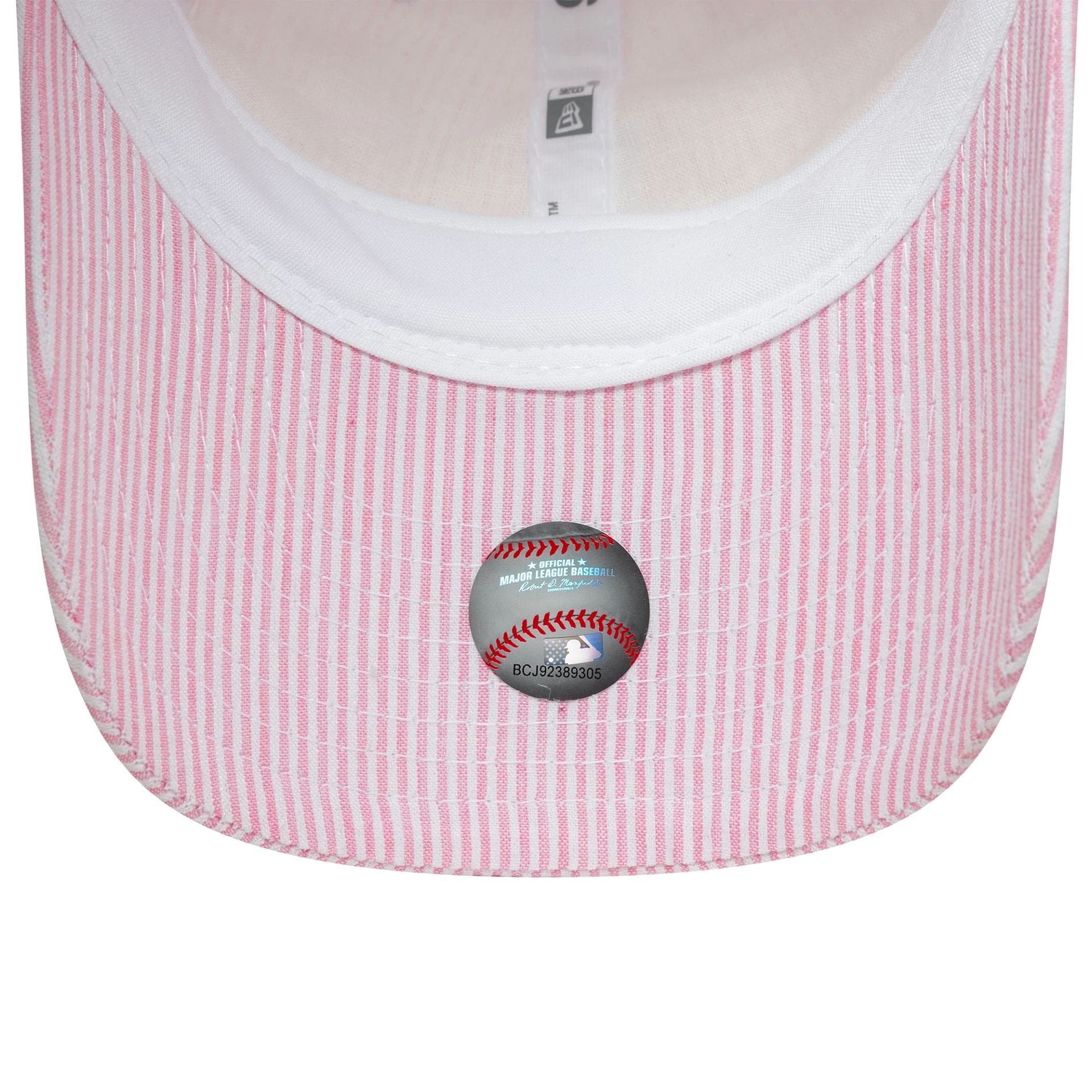 LA Dodgers Youth MLB Seersucker Pastel Pink 9TWENTY Adjustable Cap - Image 5
