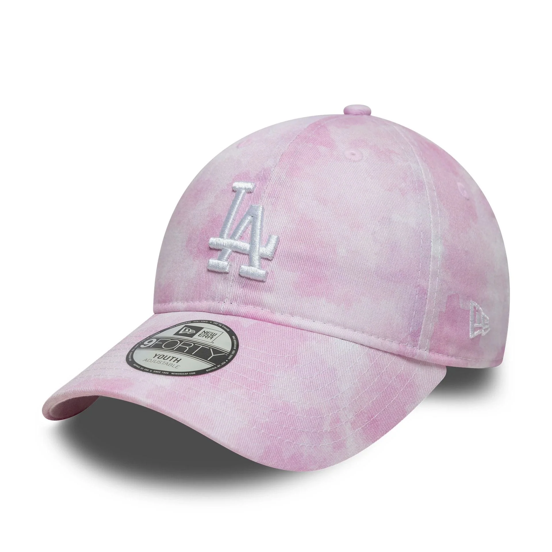 LA Dodgers Youth MLB Tie Dye Pastel Pink 9TWENTY Cap