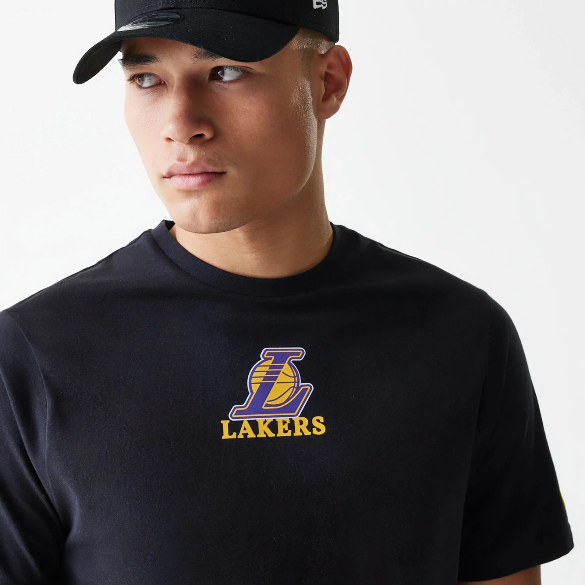 LA Lakers NBA Logo Black T-Shirt - Image 3