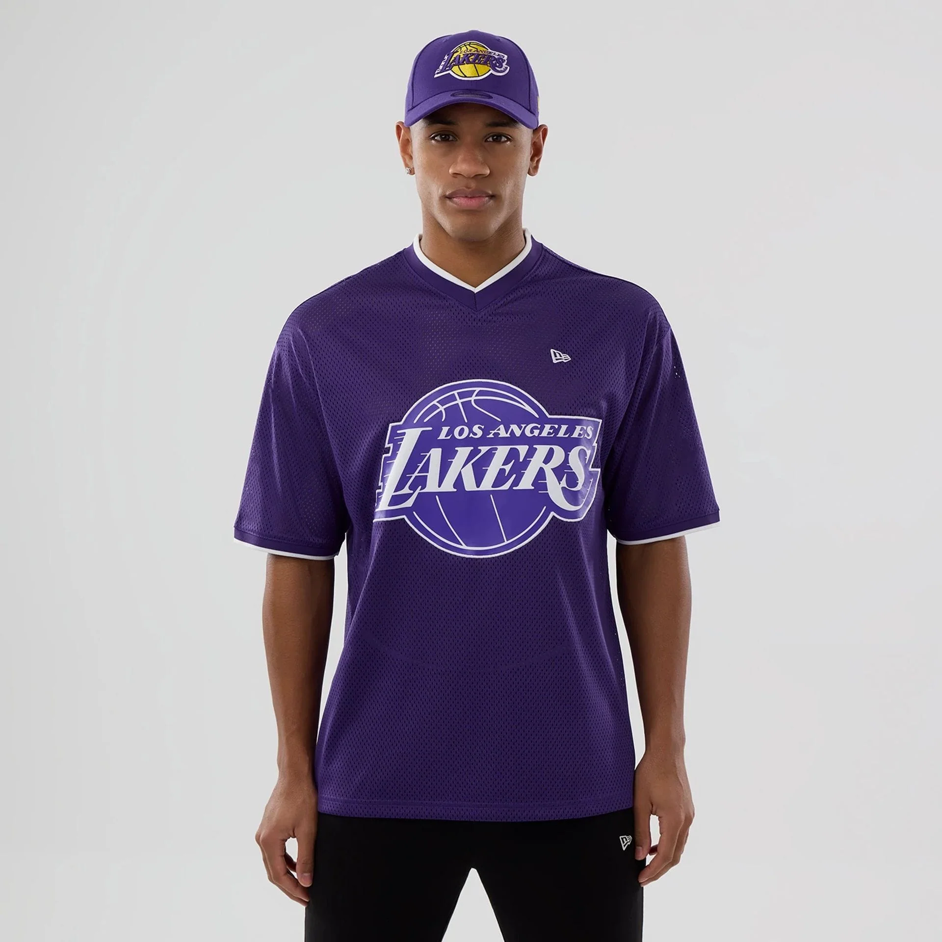 LA Lakers NBA Mesh Purple Oversized T-Shirt
