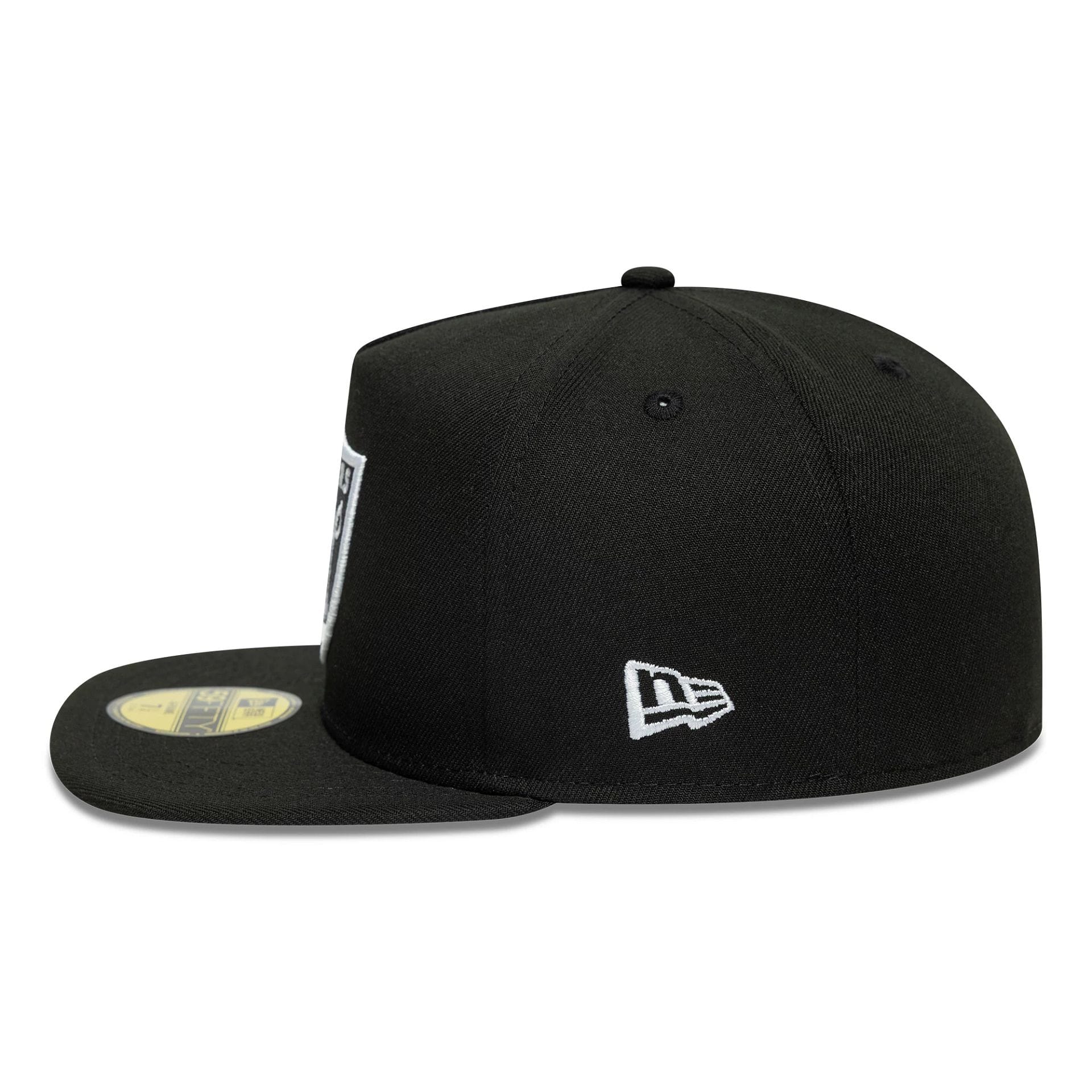 Las Vegas Raiders NFL Flat Black 59FIFTY A-Frame Fitted Cap - Image 5