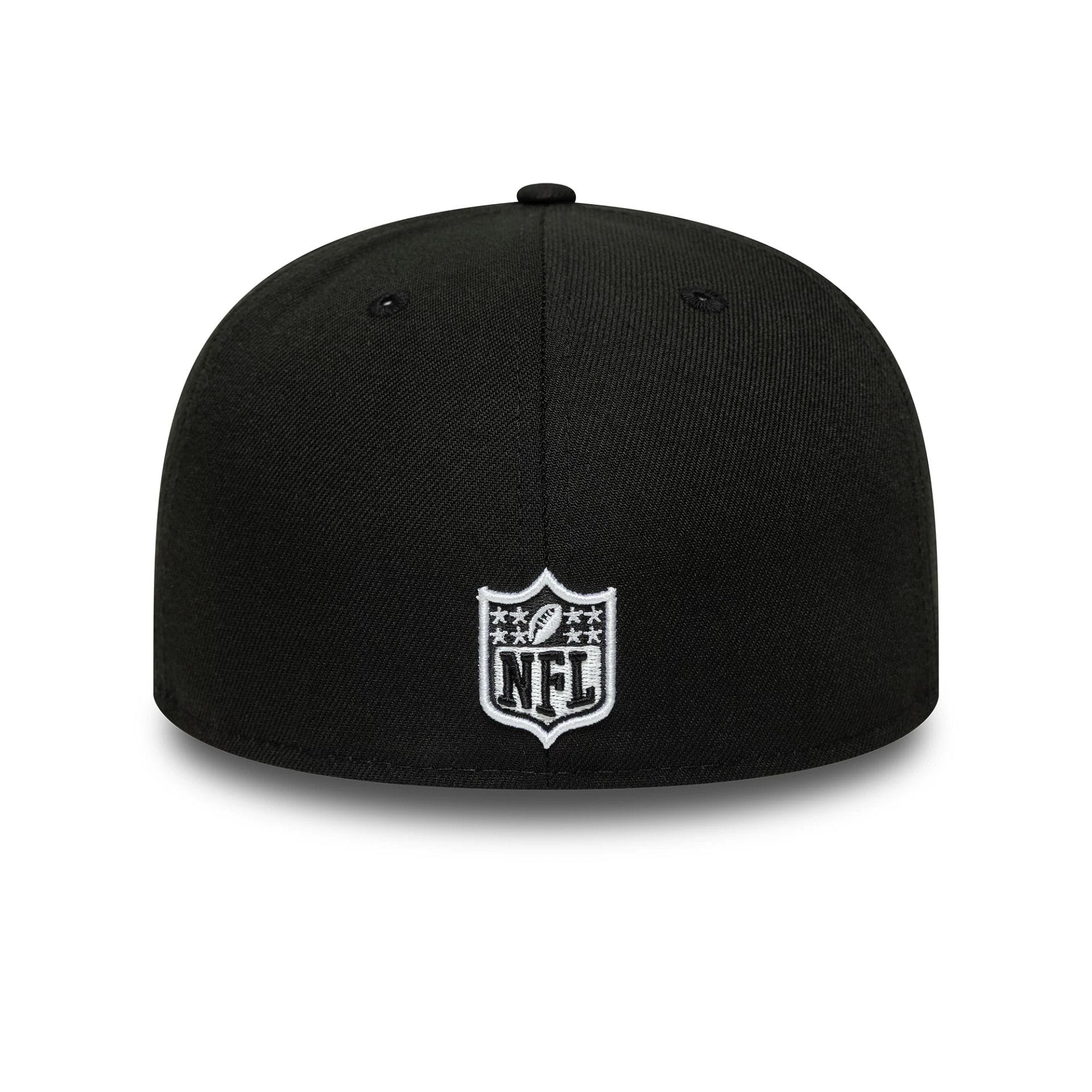 Las Vegas Raiders NFL Flat Black 59FIFTY A-Frame Fitted Cap - Image 7