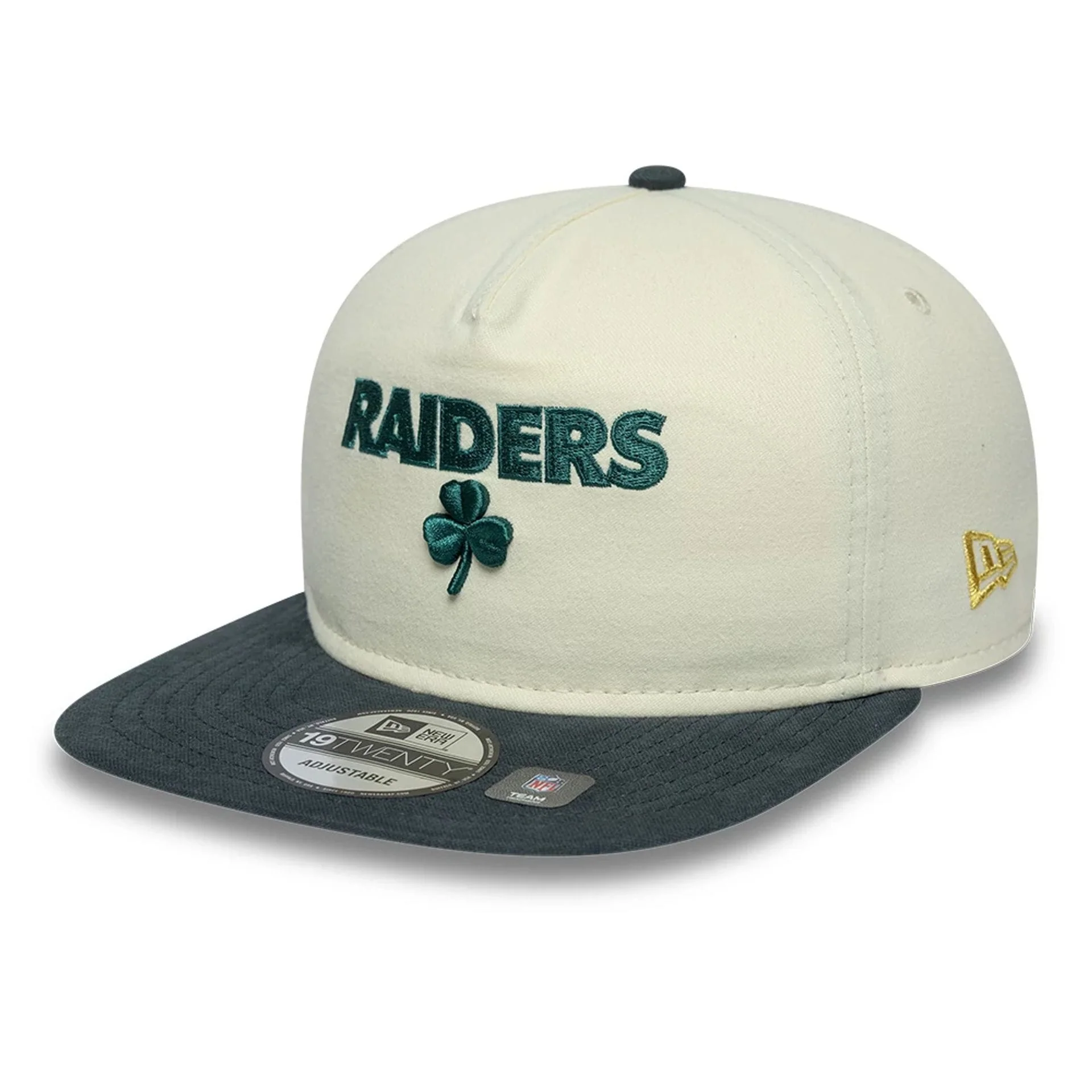 Las Vegas Raiders NFL Metallic Logo Cream 19TWENTY Adjustable Cap
