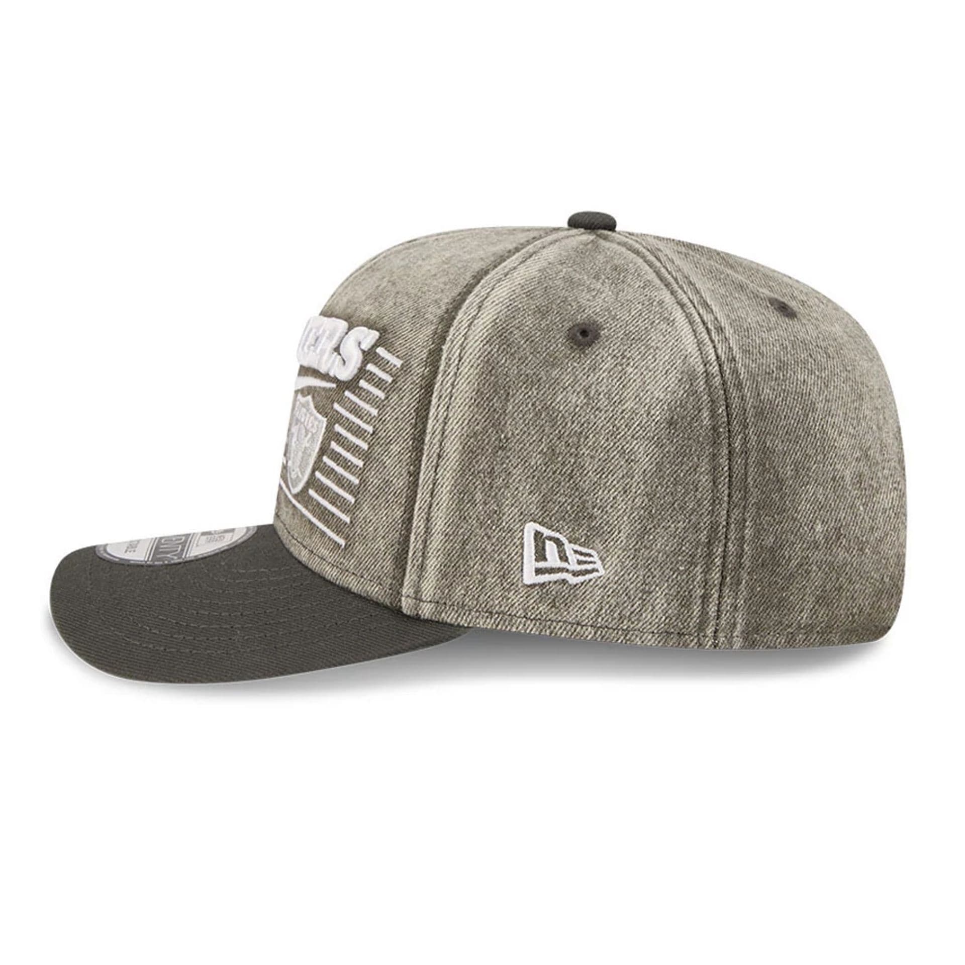 Las Vegas Raiders NFL Washed Denim Dark Grey 9SEVENTY Stretch Snap Cap - Image 4