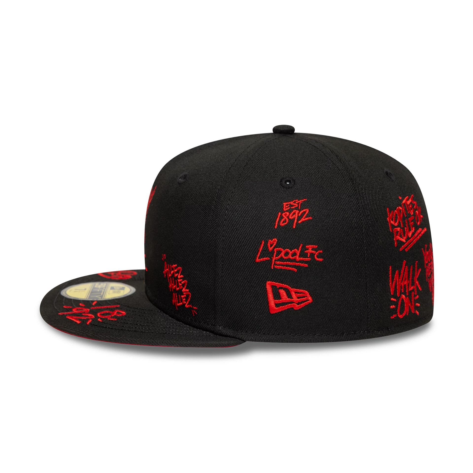 Liverpool FC Scribble Black 59FIFTY Fitted Cap - Image 6