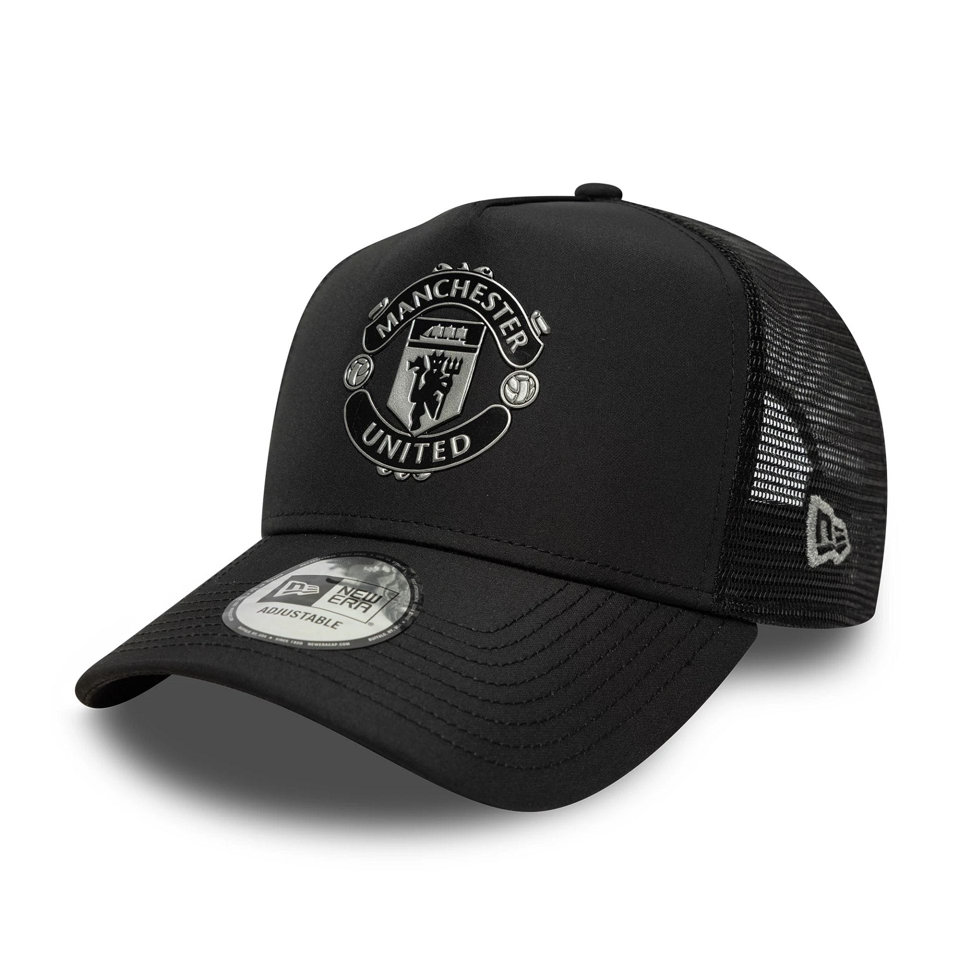 Manchester United FC Reflective Black 9FORTY A-Frame Trucker Cap