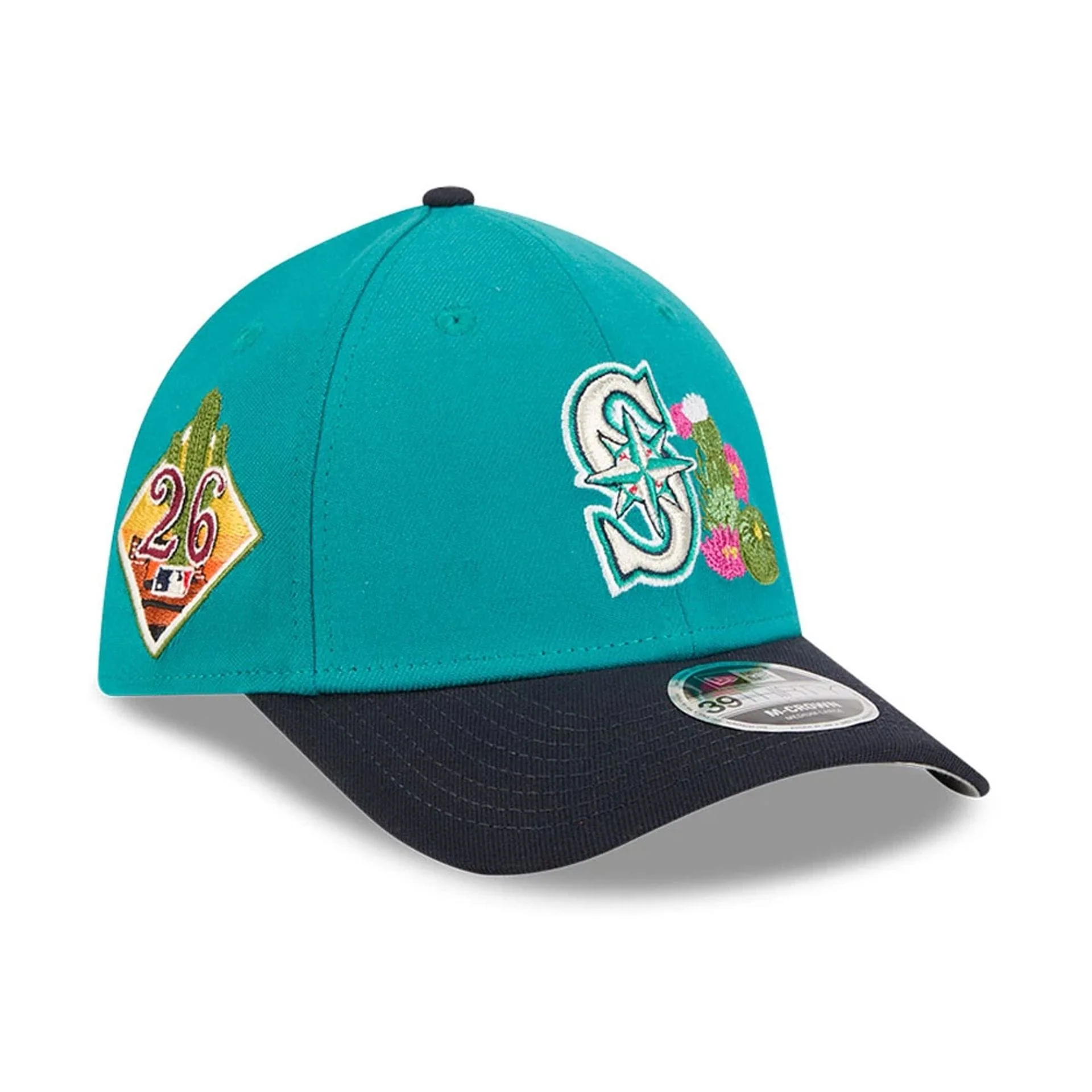 Mariners MLB Spring Training 2026 Green 39THIRTY M-Crown Stretch Fit Cap