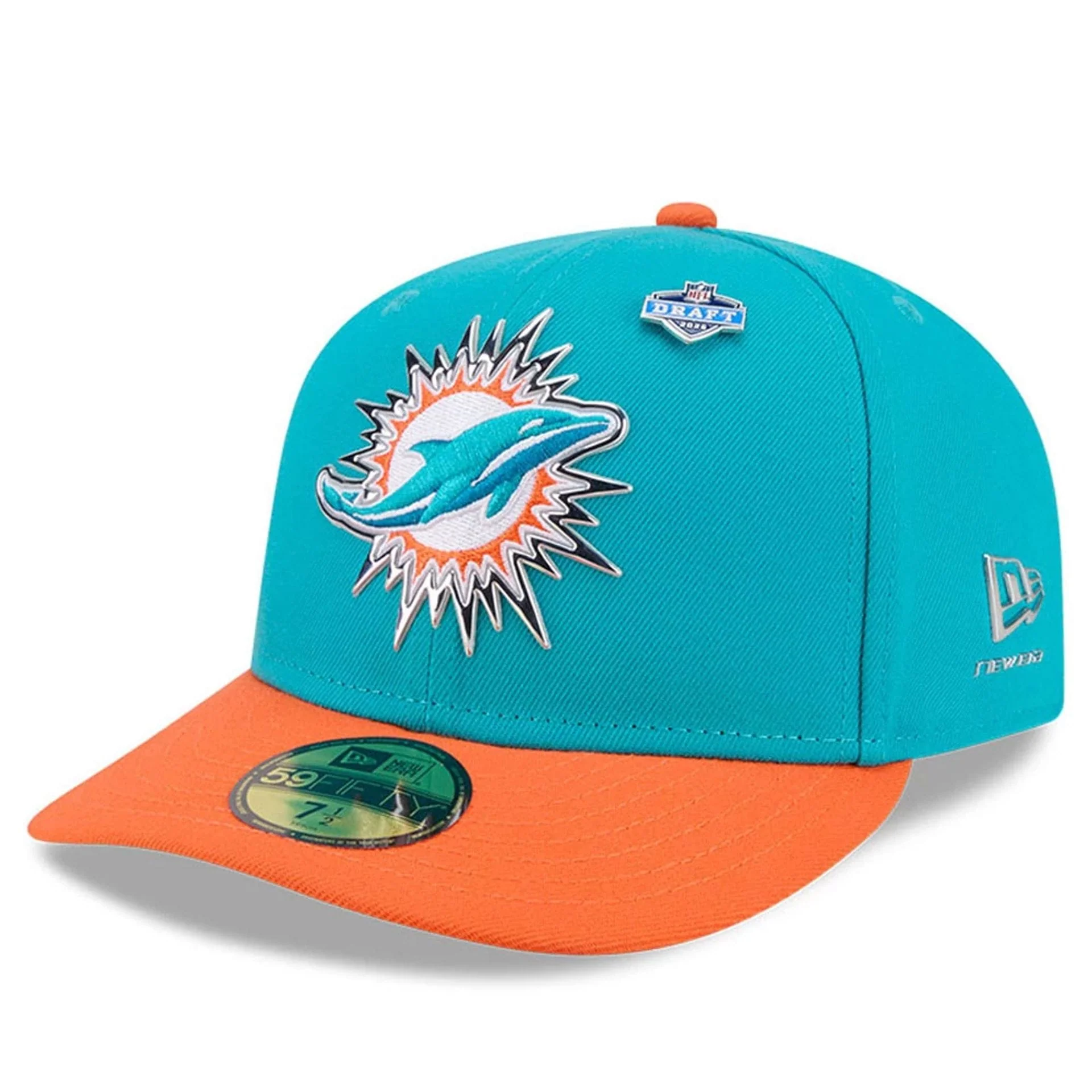 Miami Dolphins NFL Draft 2026 Turquoise 59FIFTY Fitted Cap