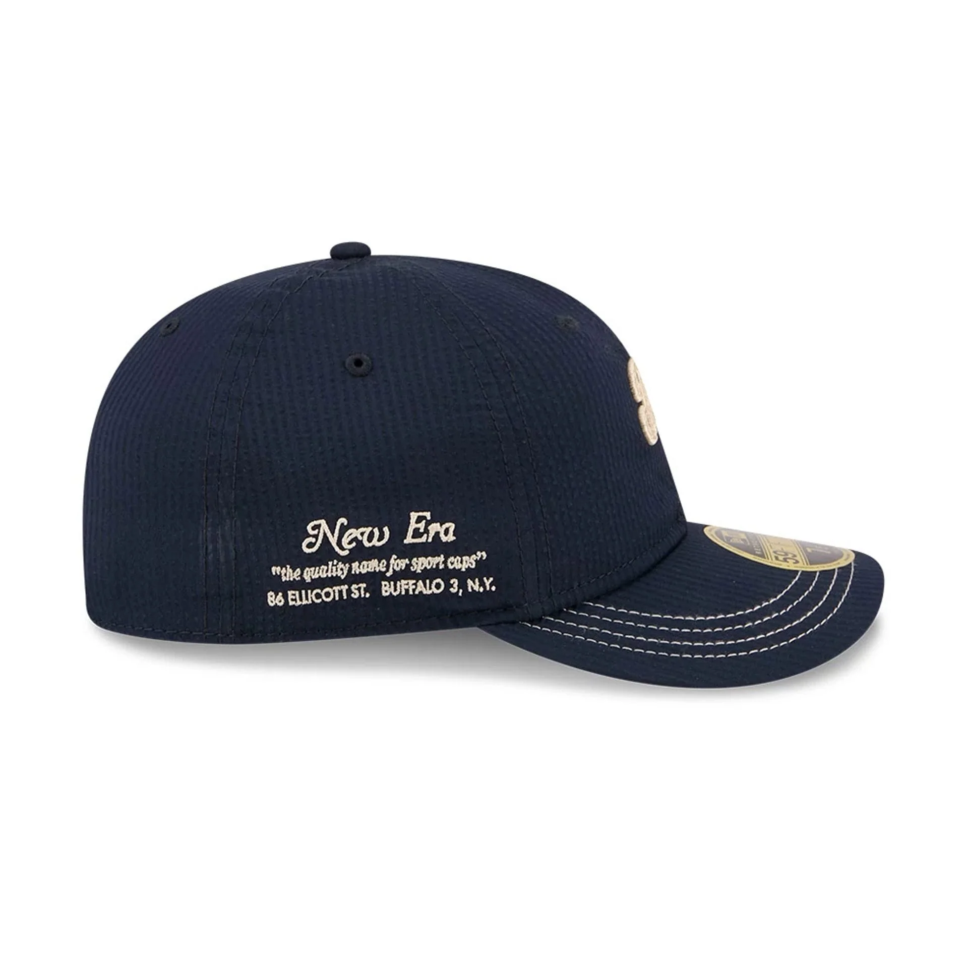New Era 59FIFTY Day Seersucker Navy Retro Crown 59FIFTY Fitted Cap - Image 4
