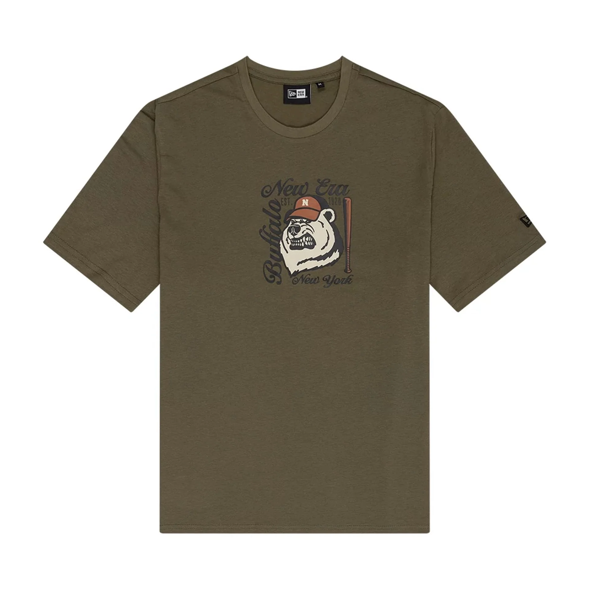 New Era Bear Graphic Green T-Shirt