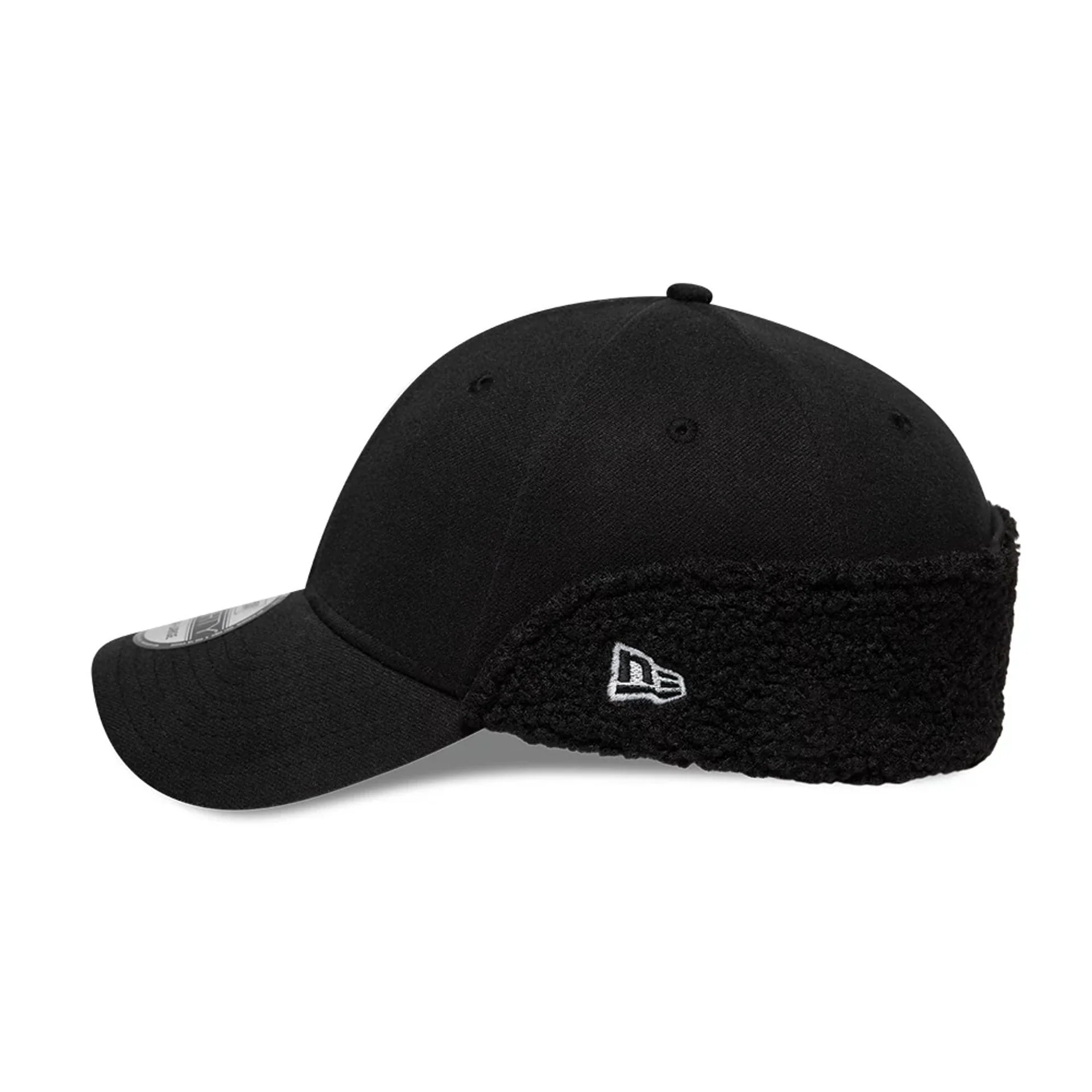 New Era Black 39THIRTY Downflap Stretch Fit Cap - Image 5