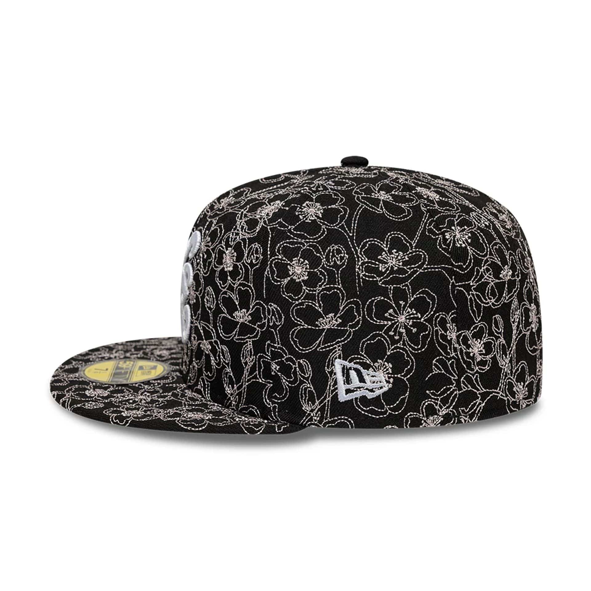 New Era Cherry Blossom Black 59FIFTY Fitted Cap - Image 5