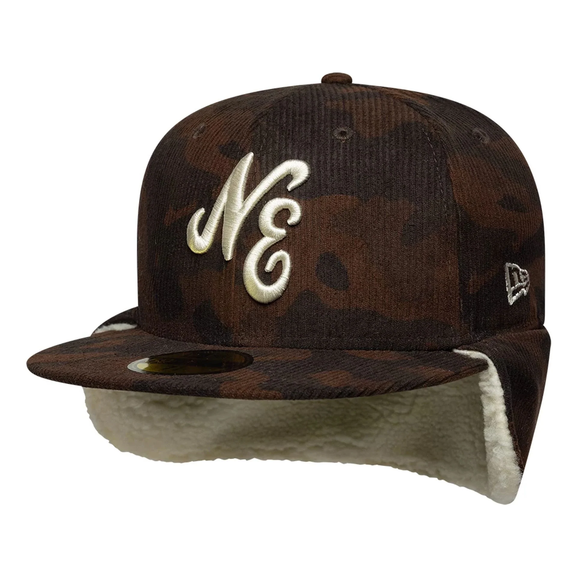 New Era Cord Dark Brown Downflap 59FIFTY Fitted Cap - Image 2