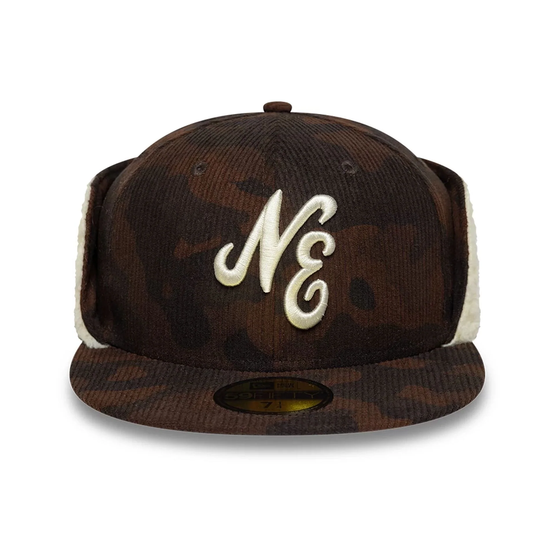 New Era Cord Dark Brown Downflap 59FIFTY Fitted Cap - Image 3