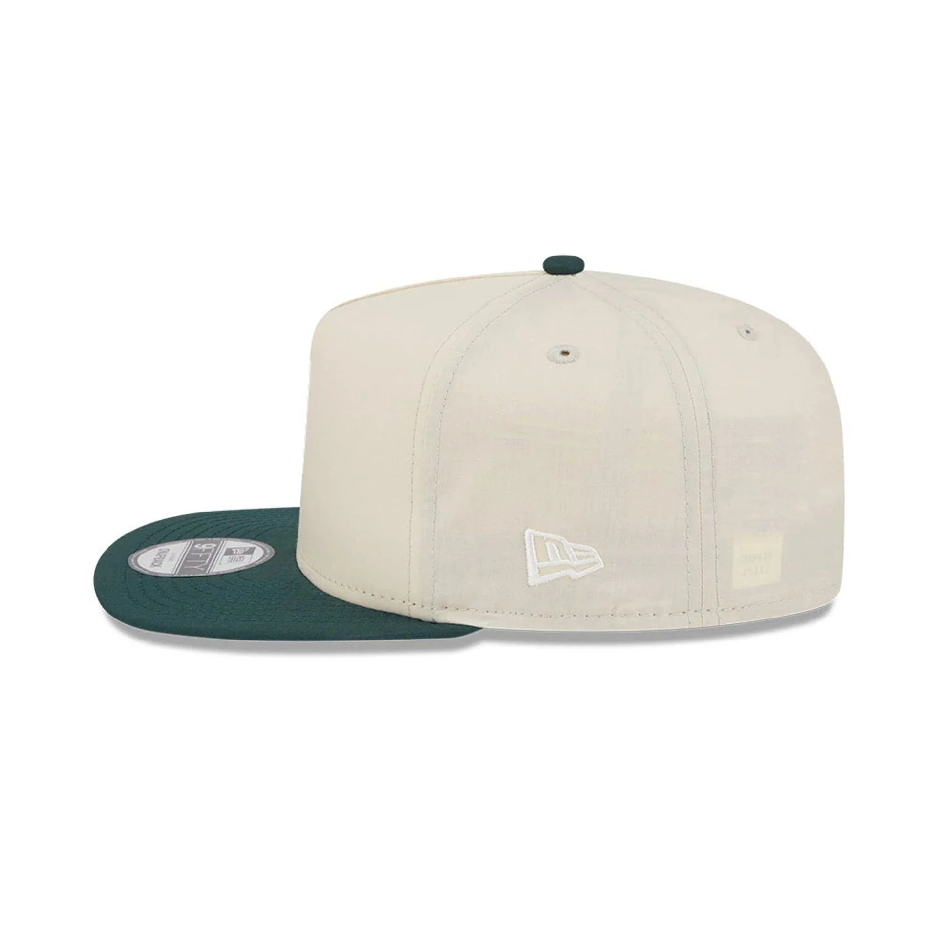 New Era Cream & Dark Green 9FIFTY A-Frame Snapback Adjustable Cap - Image 4