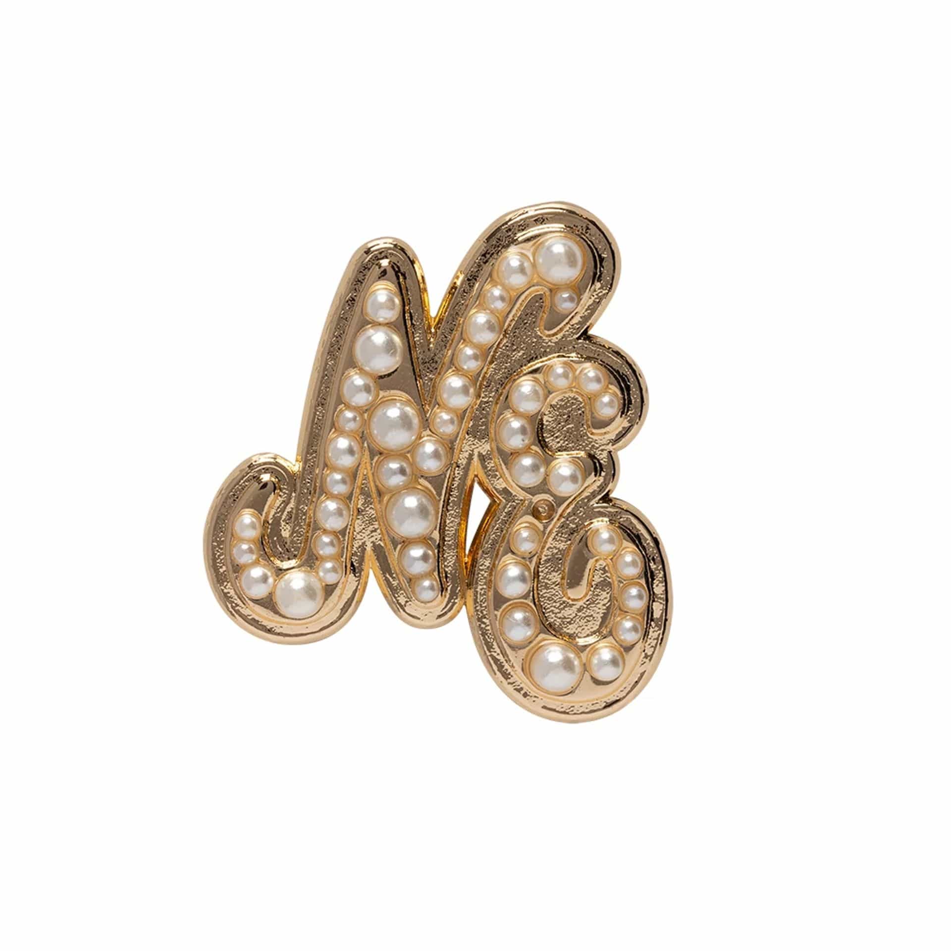New Era Faux Pearl Gold Pin Badge