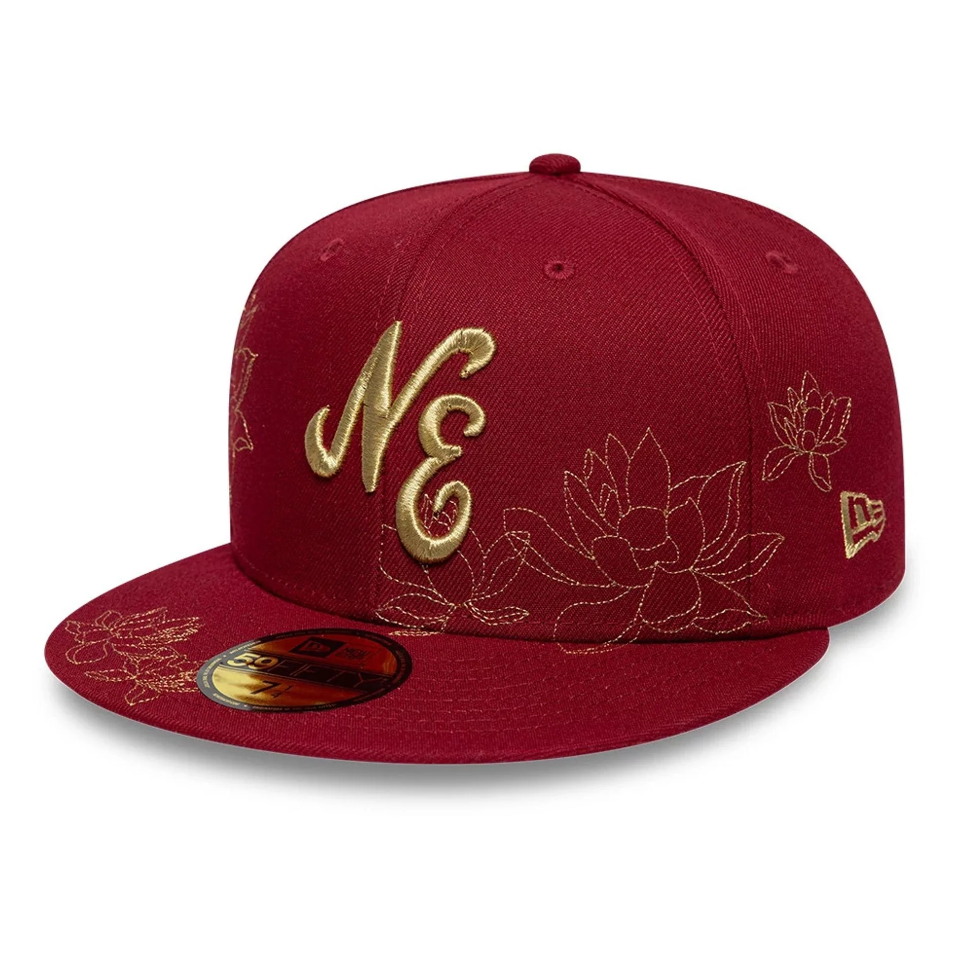 New Era Floral Red 59FIFTY Fitted Cap