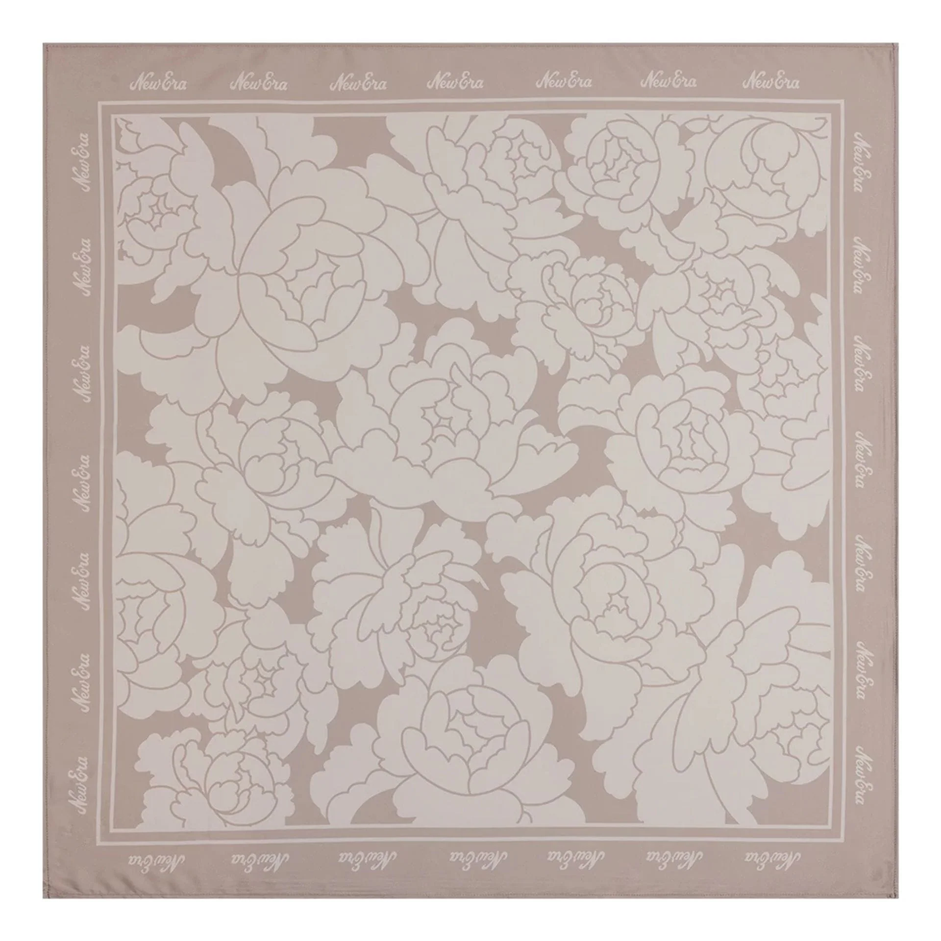 New Era Floral Satin Beige Bandana