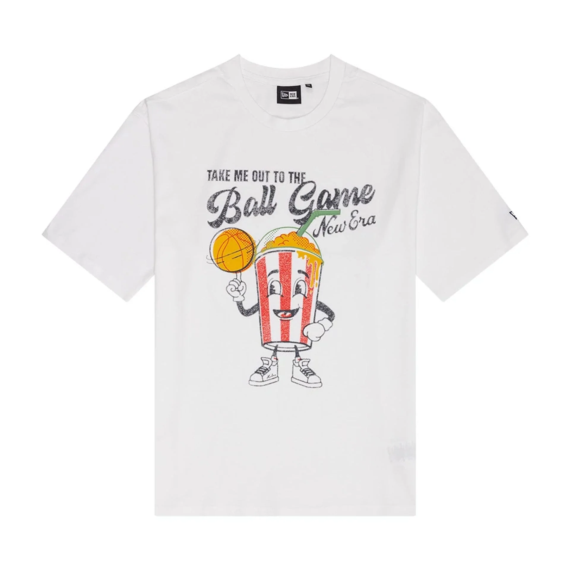 New Era Food Graphic White Oversized T-Shirt