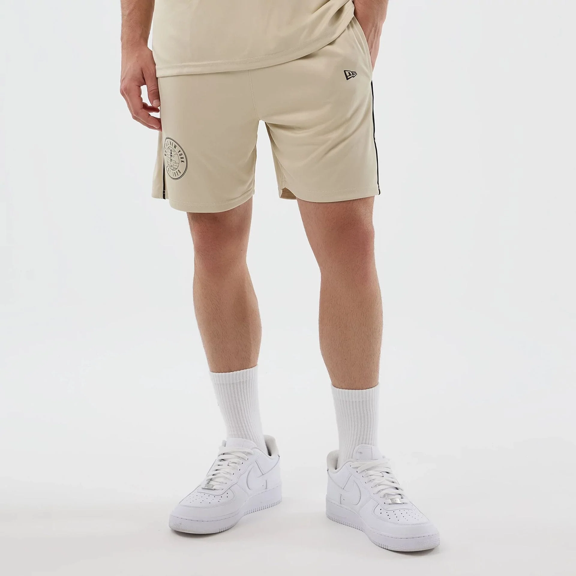 New Era Football Light Beige Shorts - Image 7
