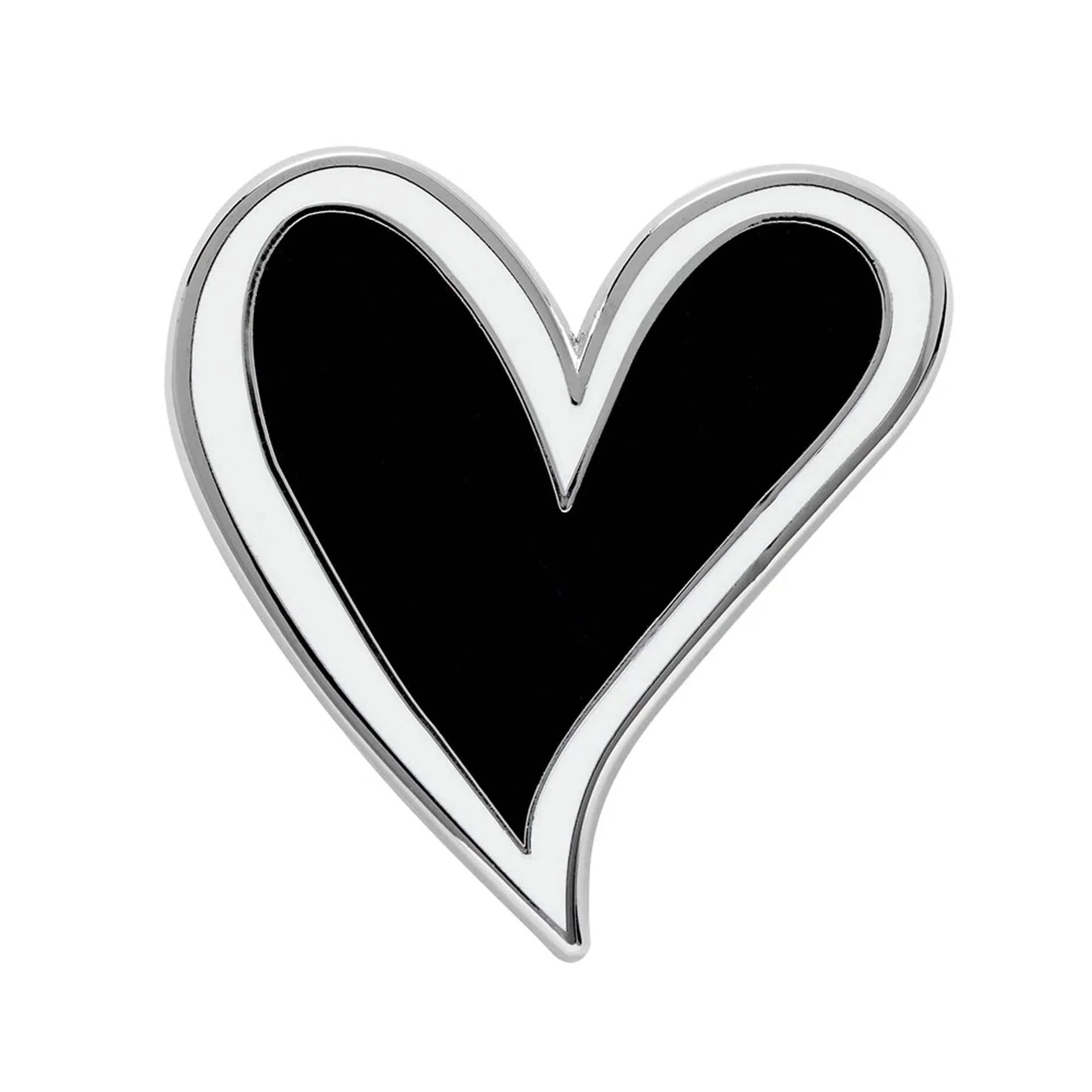 New Era Heart Black Pin Badge