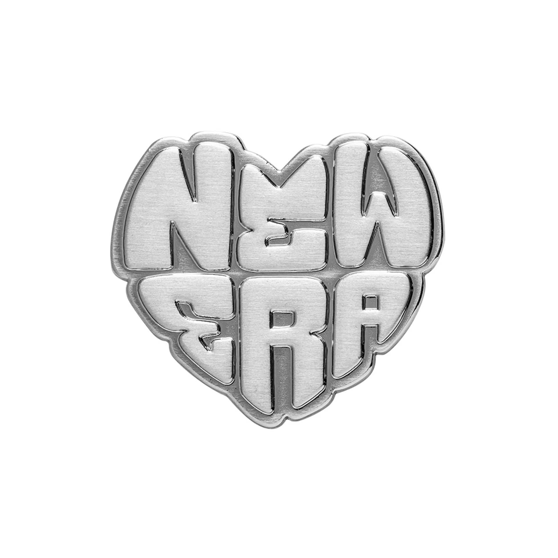 New Era Heart Silver Pin Badge